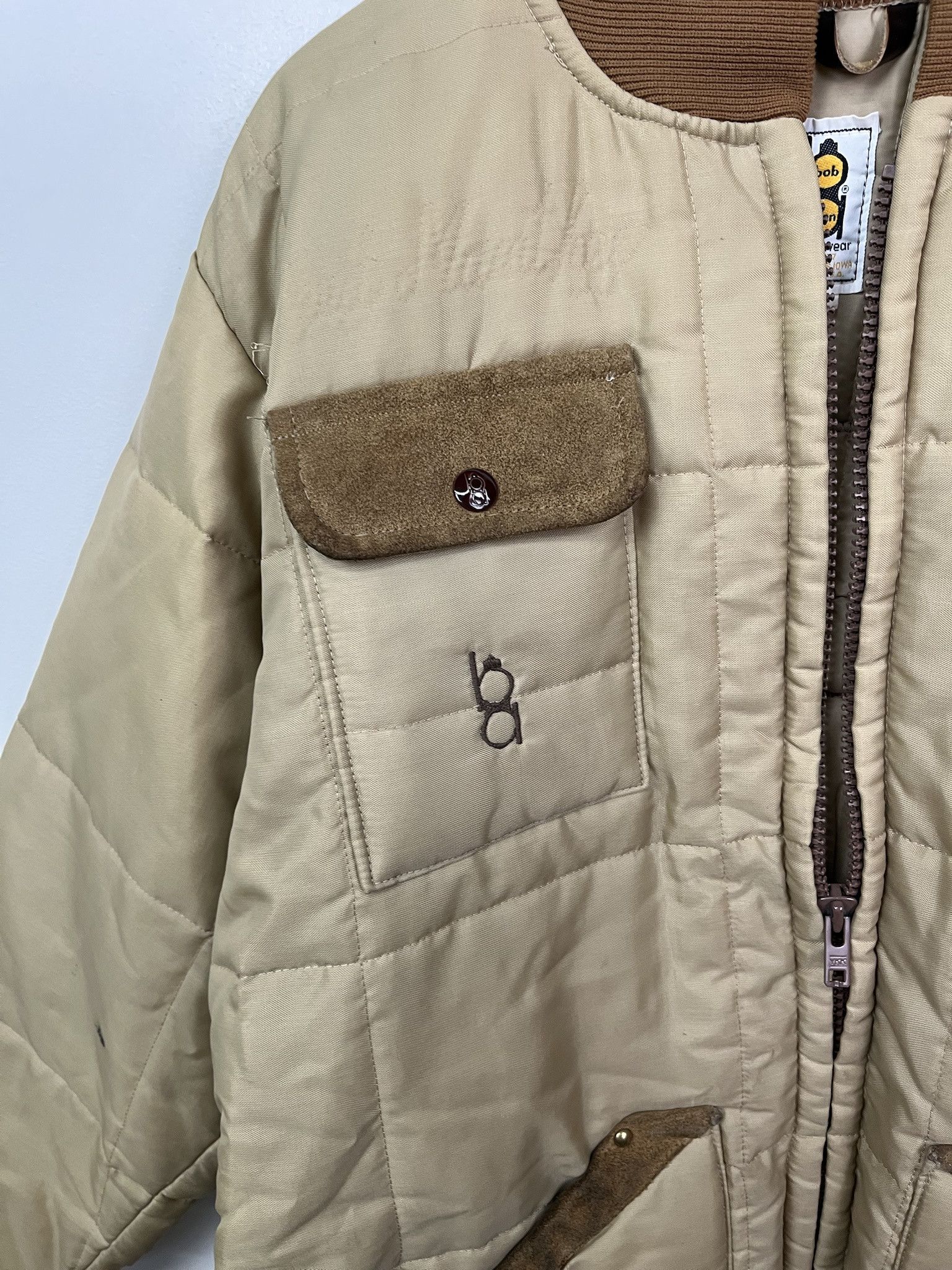 Vintage Vintage 1980s Bob Allen Shoulder Patch Shooting Jacket Gaston Construction Size L Size US L / EU 52-54 / 3 - 3 Thumbnail