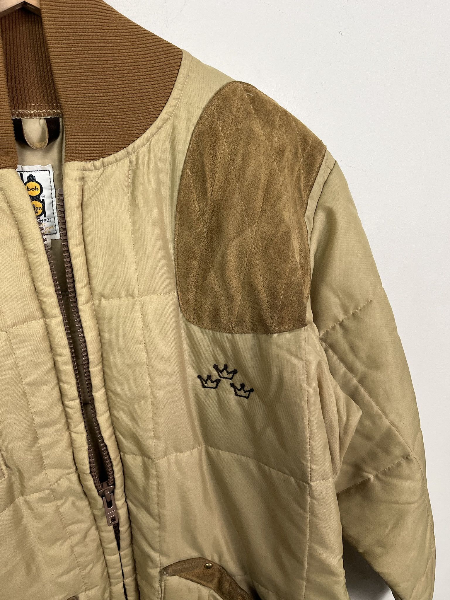 Vintage Vintage 1980s Bob Allen Shoulder Patch Shooting Jacket Gaston Construction Size L Size US L / EU 52-54 / 3 - 4 Thumbnail
