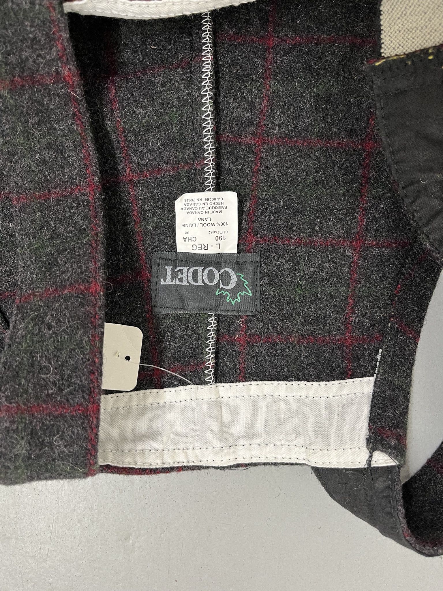 Woolrich Woolen Mills Vintage 1980s Codet Virgin Wool Plaid Striped Overalls Size L Size US 42 / EU 58 - 4 Thumbnail