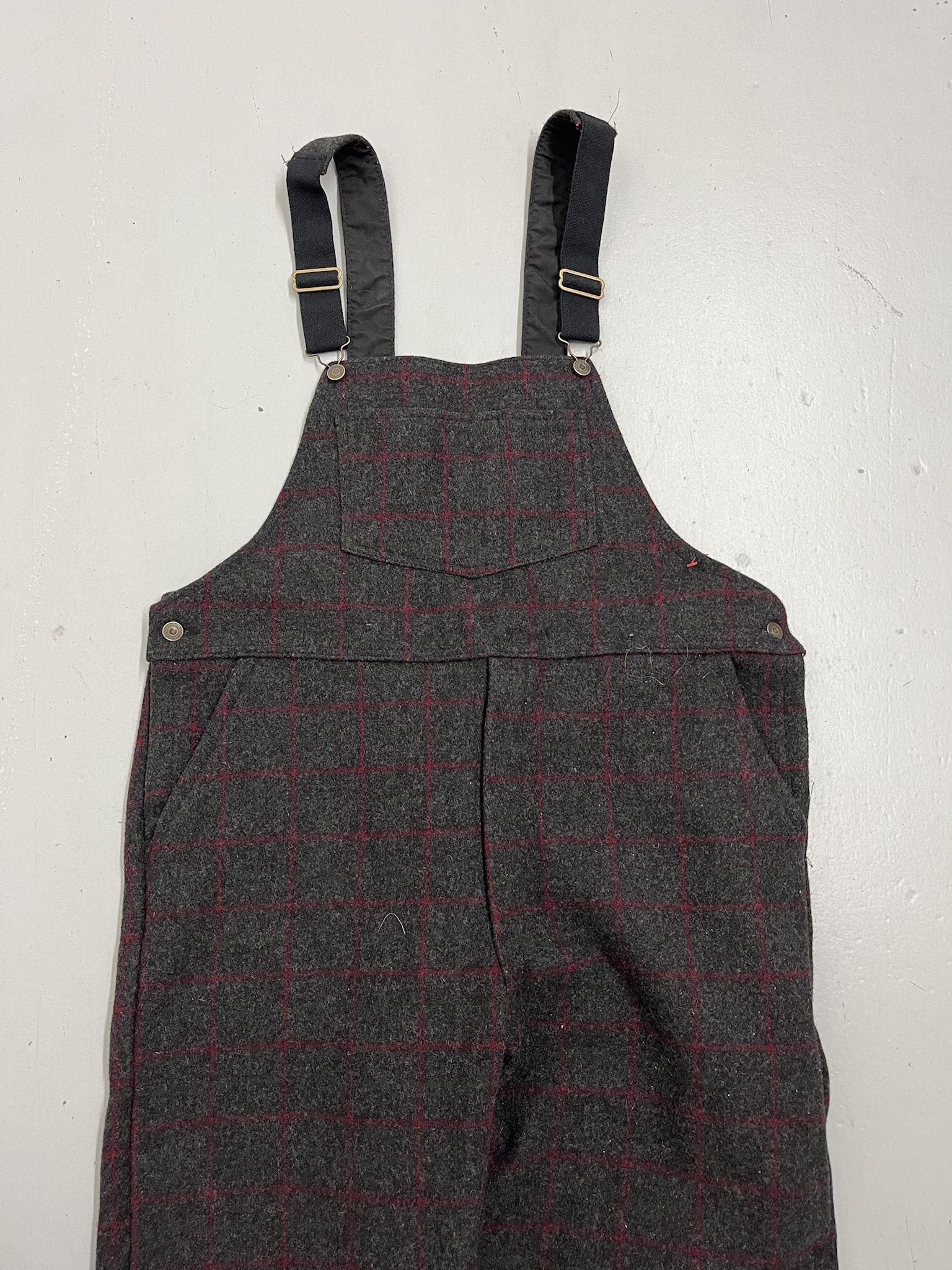 Woolrich Woolen Mills Vintage 1980s Codet Virgin Wool Plaid Striped Overalls Size L Size US 42 / EU 58 - 3 Thumbnail