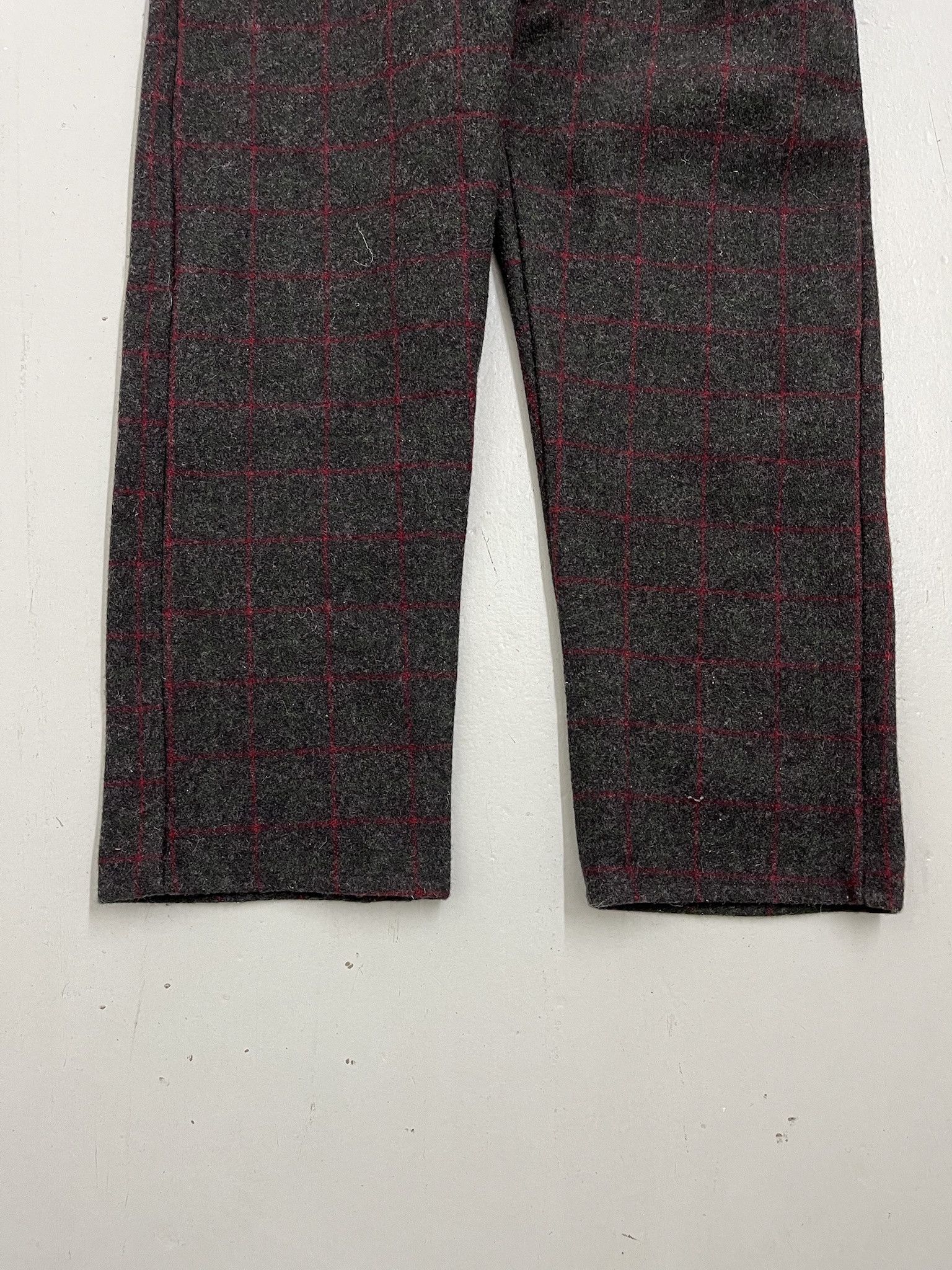 Woolrich Woolen Mills Vintage 1980s Codet Virgin Wool Plaid Striped Overalls Size L Size US 42 / EU 58 - 2 Thumbnail