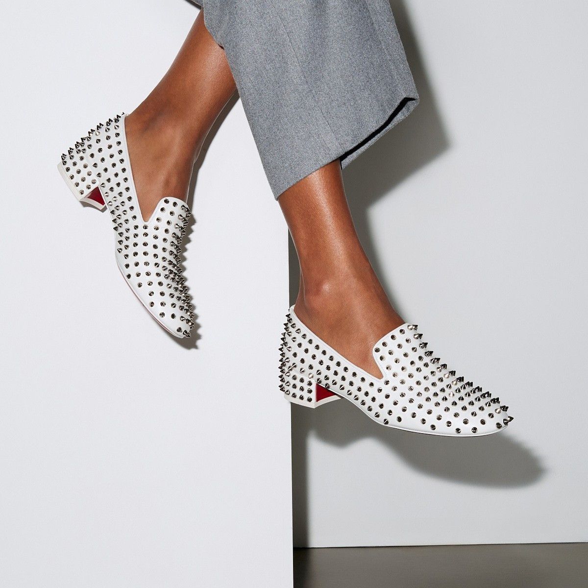 Christian Louboutin spikeasy white Size US 8 / IT 38 - 2 Thumbnail