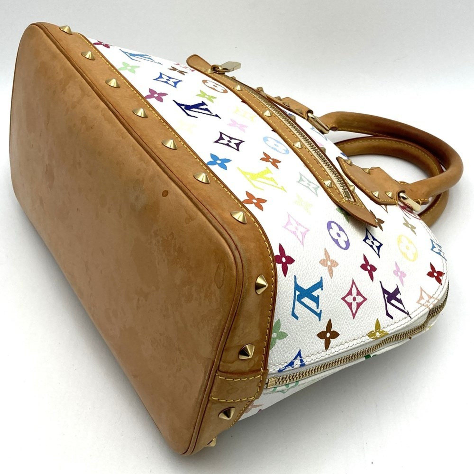 Louis Vuitton LOUIS VUITTON M92647 Alma (old) handbag, white, monogram multicolor Size ONE SIZE - 3 Thumbnail