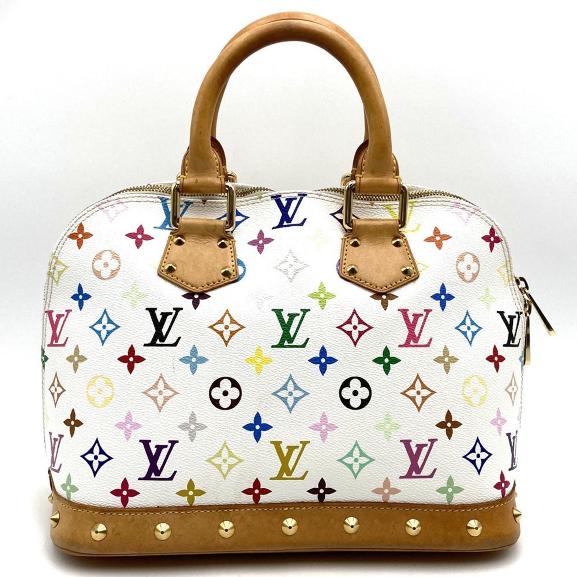 Louis Vuitton LOUIS VUITTON M92647 Alma (old) handbag, white, monogram multicolor Size ONE SIZE - 5 Thumbnail