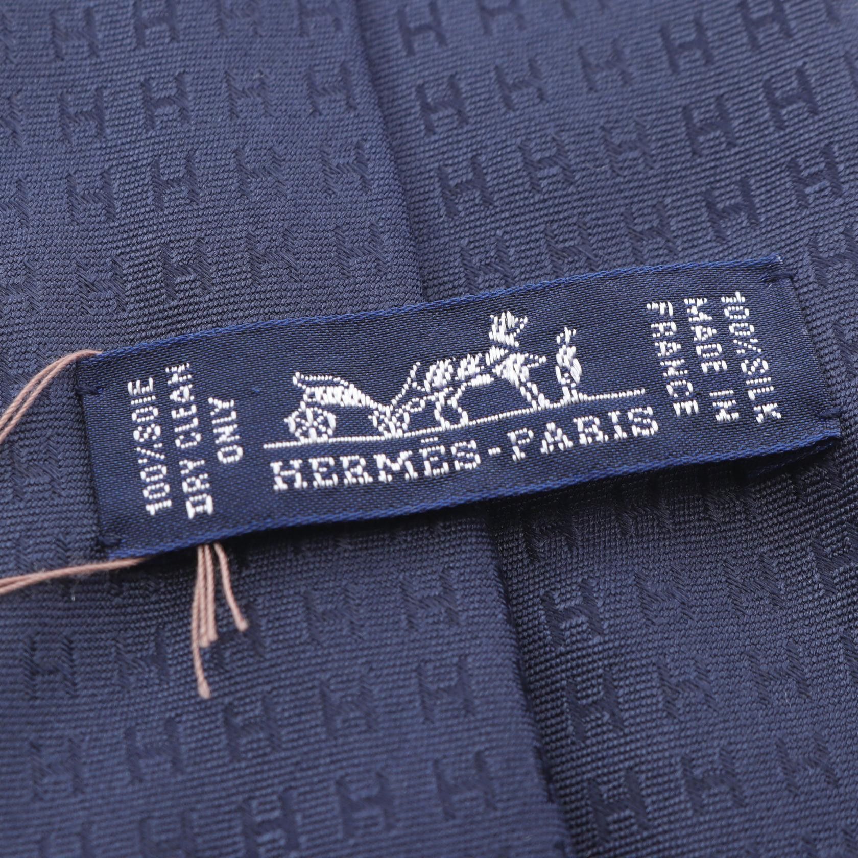 Hermes Hermes Hermes H Pattern Silk Tie Others Necktie Size ONE SIZE - 4 Thumbnail