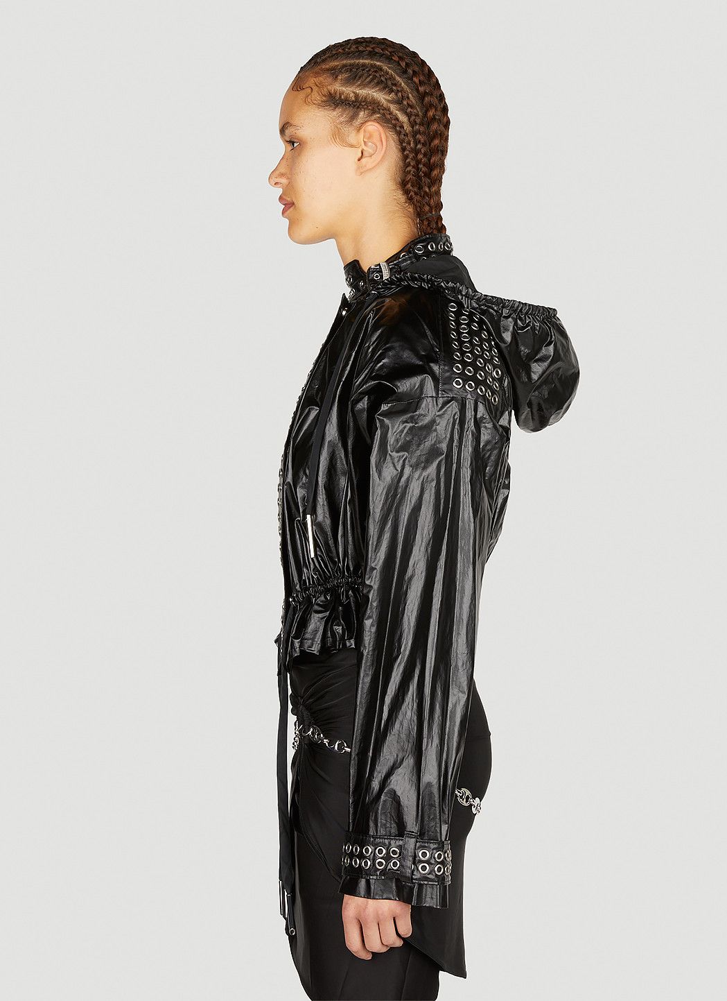 Paco Rabanne Eyelet Biker Jacket Size S / US 4 / IT 40 - 3 Thumbnail