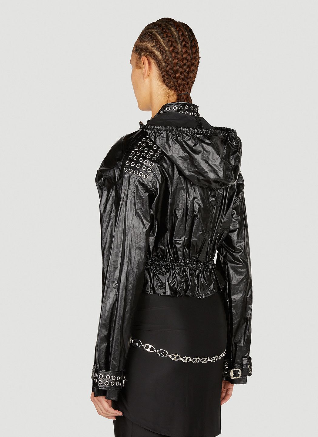 Paco Rabanne Eyelet Biker Jacket Size S / US 4 / IT 40 - 4 Thumbnail
