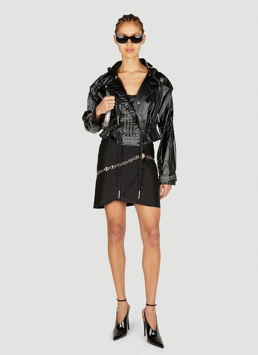 Paco Rabanne Eyelet Biker Jacket Size M / US 6-8 / IT 42-44 - 2 Thumbnail