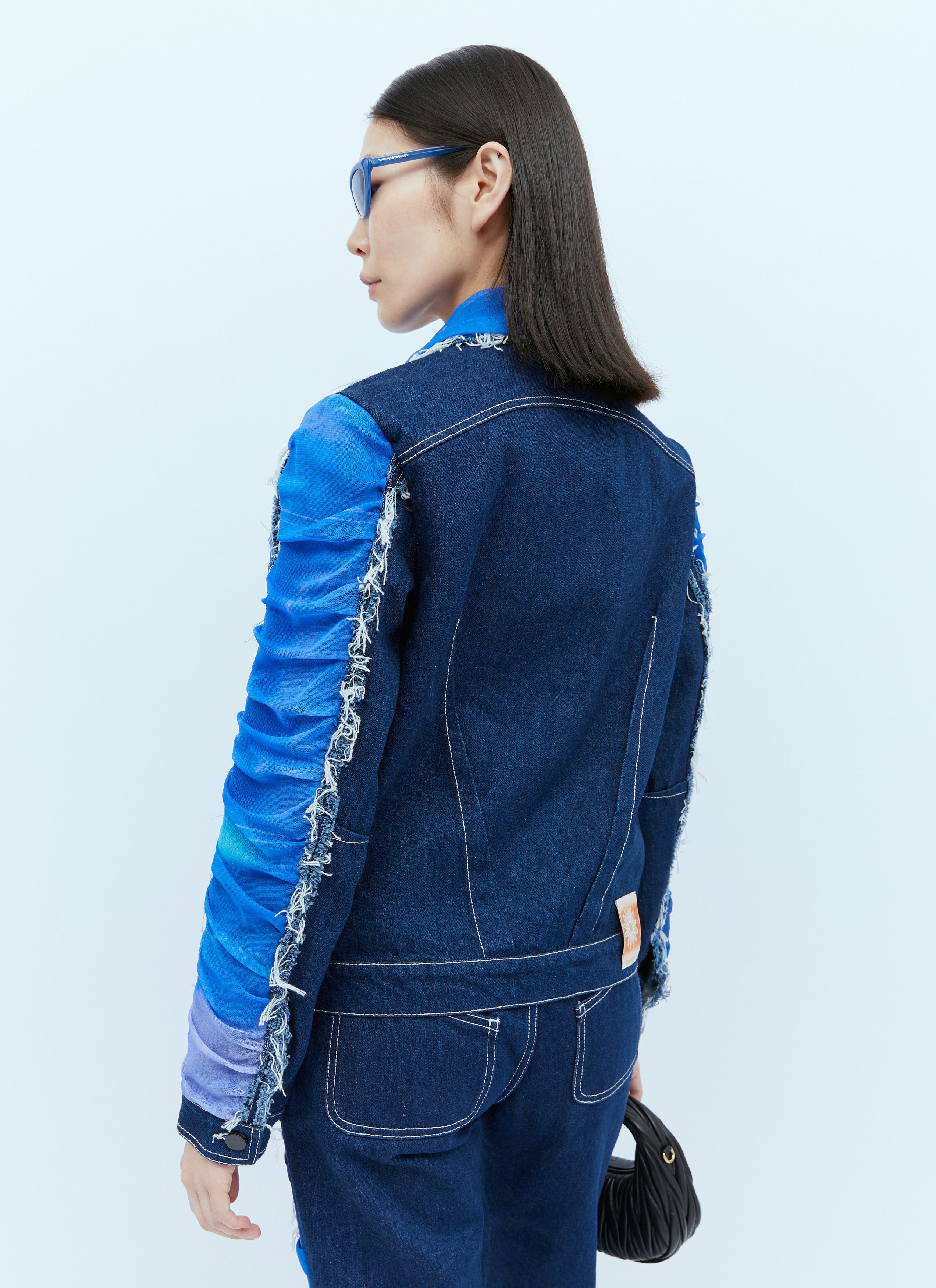 Paula Canovas del Vas Mesh Construction Denim Jacket Size M / US 6-8 / IT 42-44 - 2 Thumbnail