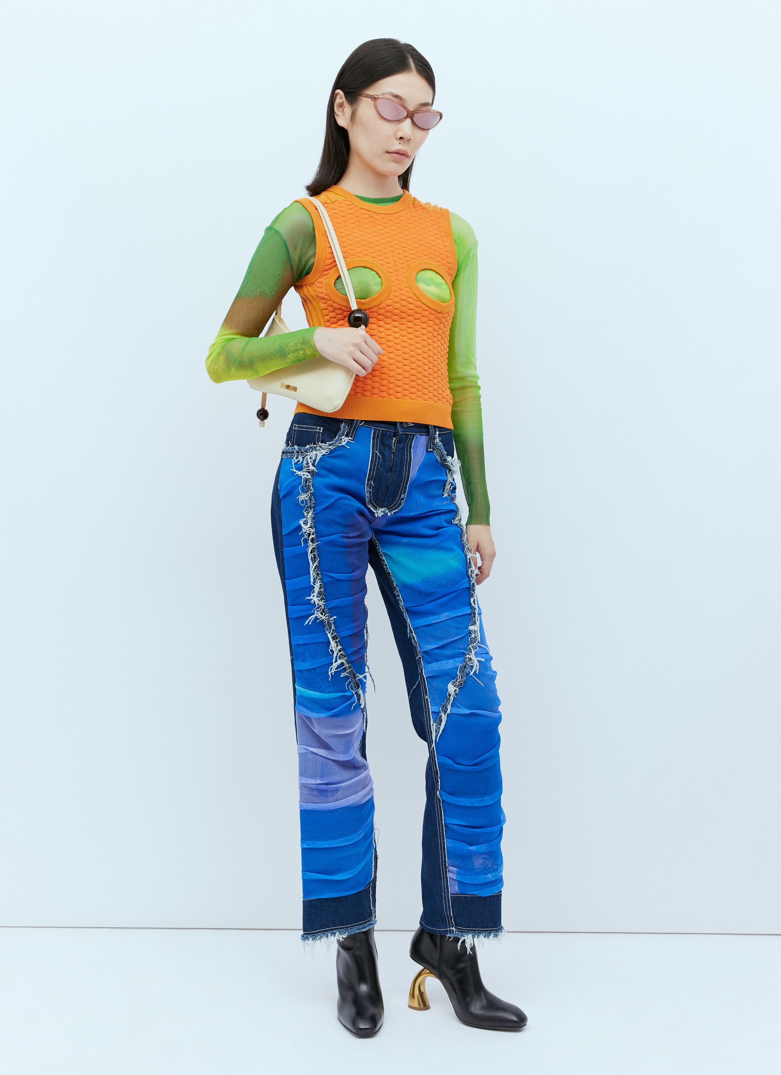 Paula Canovas del Vas Knit Bubble Cut-Out Vest Size L / US 10 / IT 46 - 2 Thumbnail