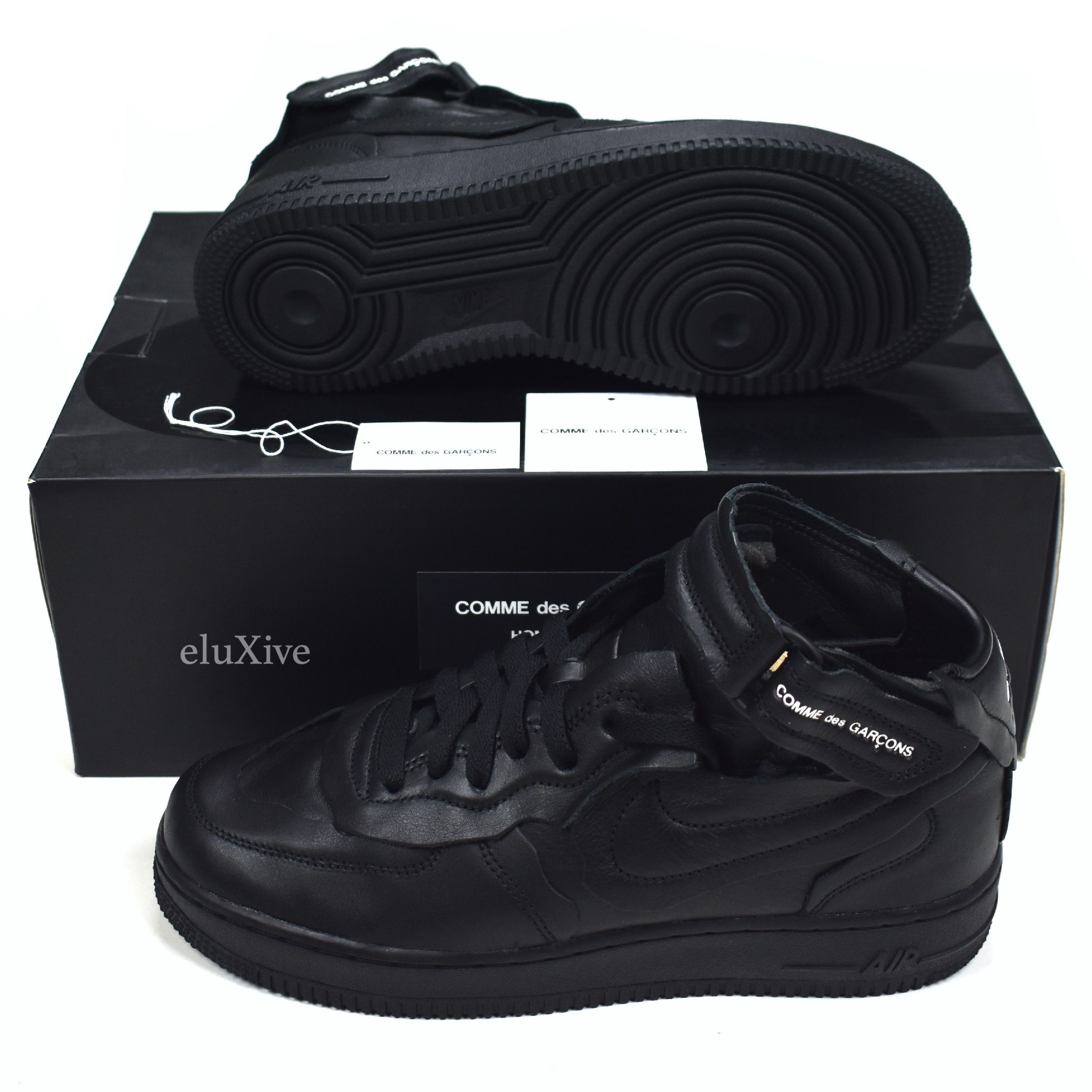 Comme des Garcons × Nike Comme des Garcons Nike Air Force 1 Mid CDG Black Size US 7.5 / EU 40-41 - 2 Thumbnail