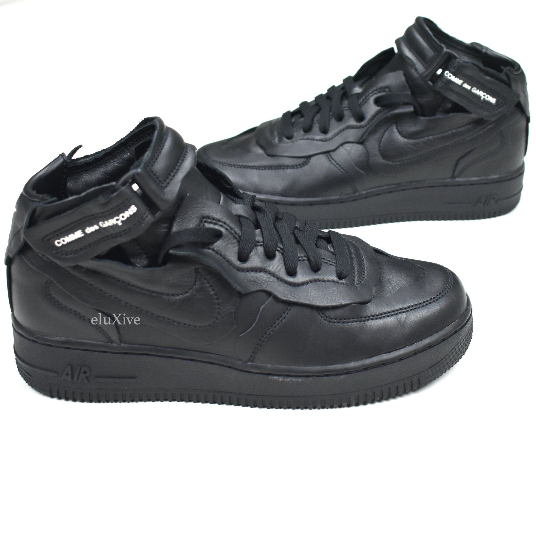 Comme des Garcons × Nike Comme des Garcons Nike Air Force 1 Mid CDG Black Size US 7.5 / EU 40-41 - 3 Thumbnail