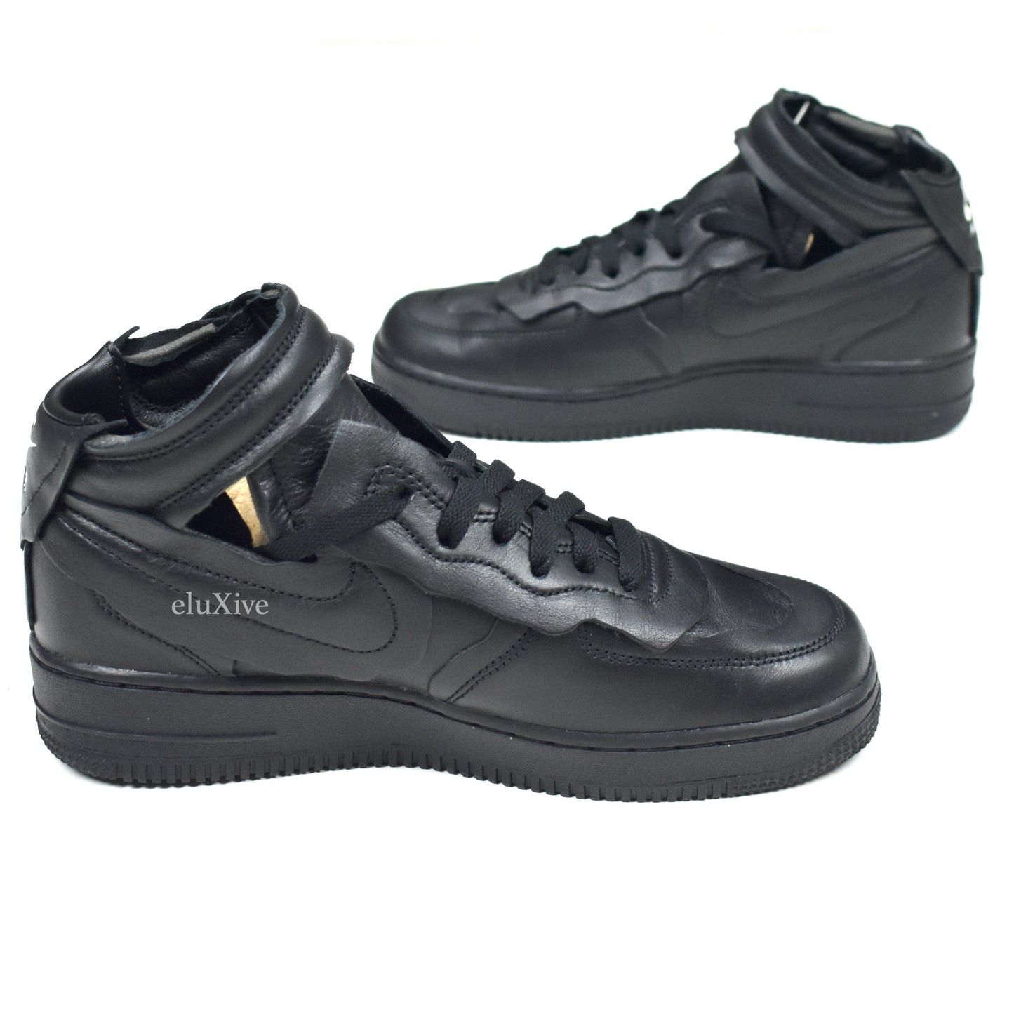 Comme des Garcons × Nike Comme des Garcons Nike Air Force 1 Mid CDG Black Size US 7.5 / EU 40-41 - 4 Thumbnail