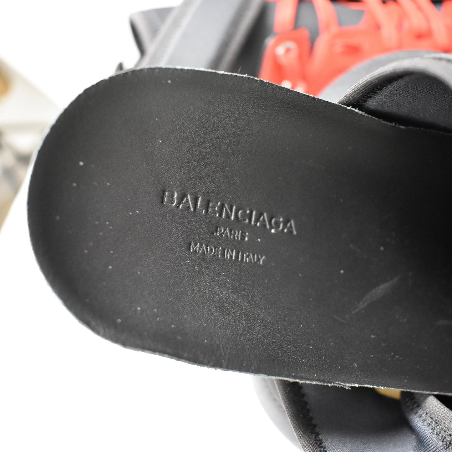 Balenciaga Balenciaga Red/Navy Multi Material Mid Top Sneakers NEW Size US 8 / EU 41 - 9 Thumbnail