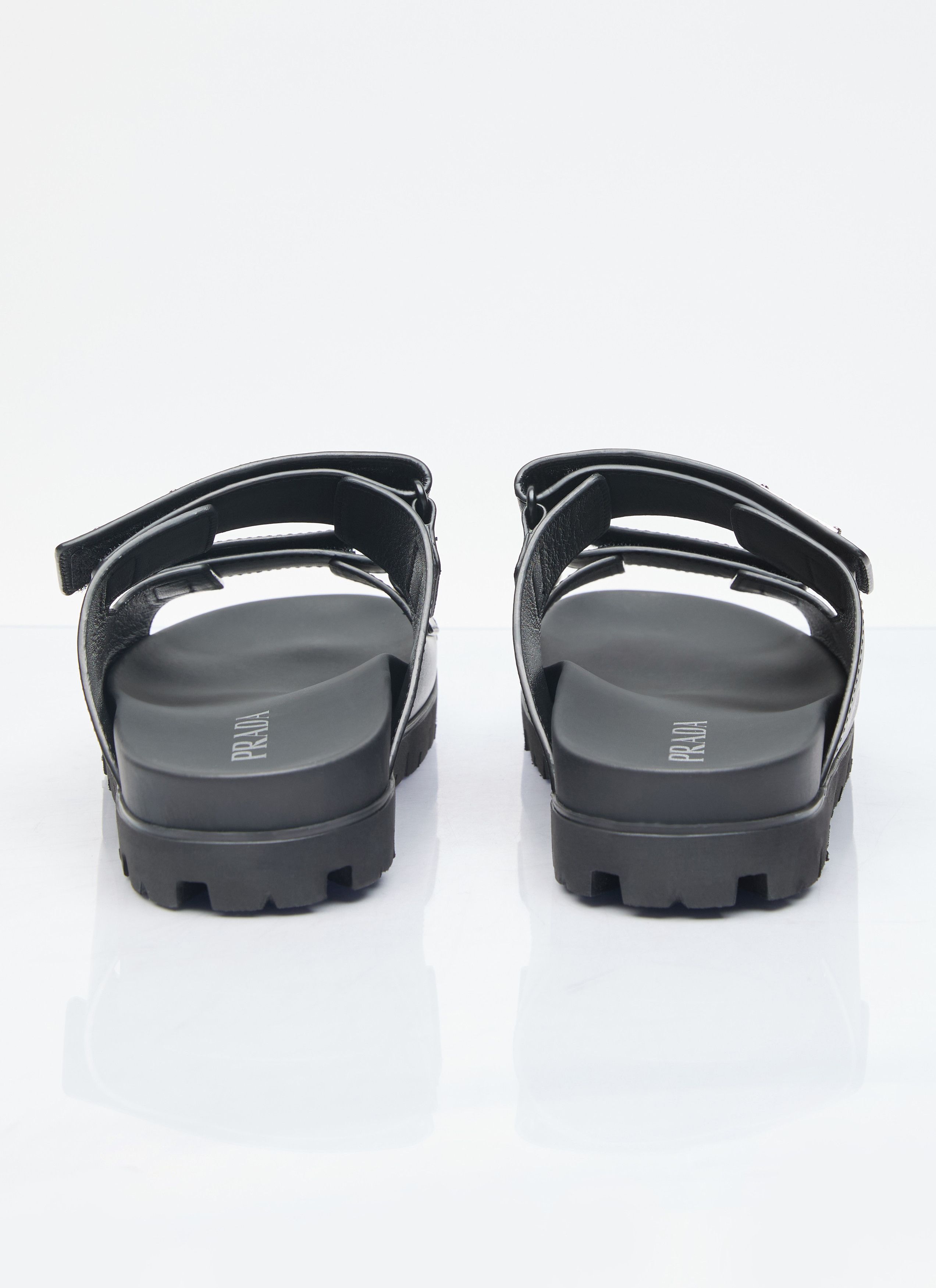Prada Logo Plaque Leather Slides Size US 8 / EU 41 - 5 Thumbnail