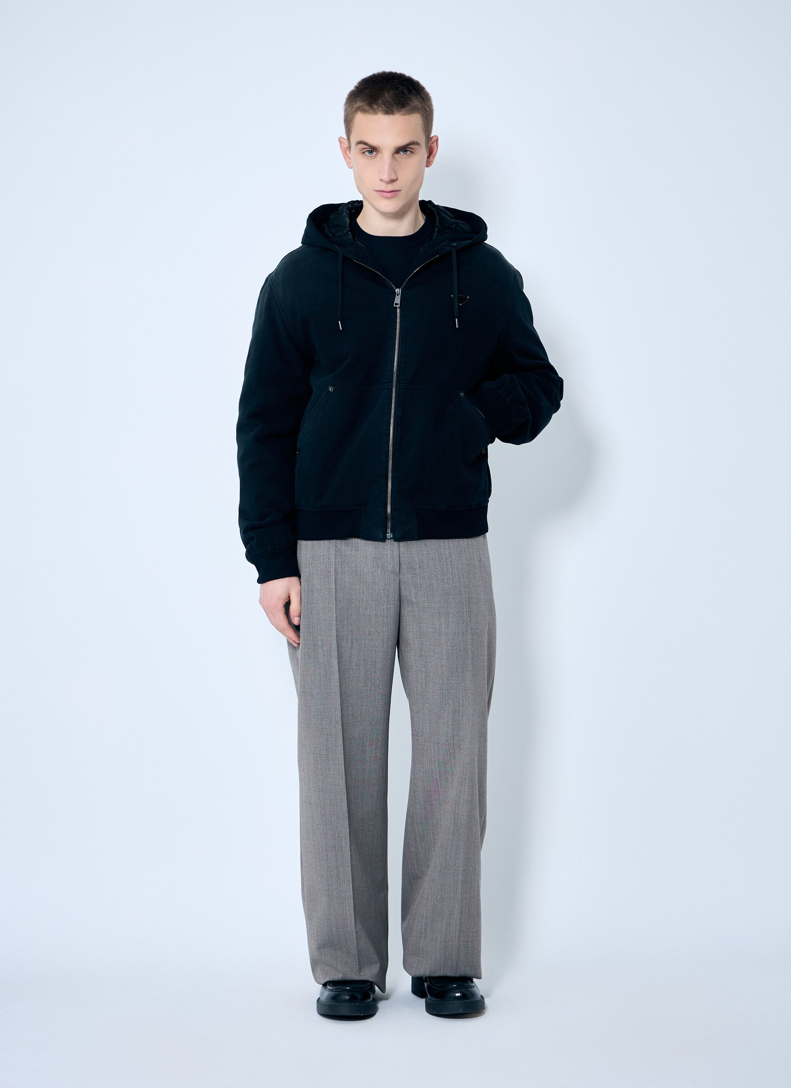 Prada Denim Hooded Jacket Size US L / EU 52-54 / 3 - 2 Thumbnail