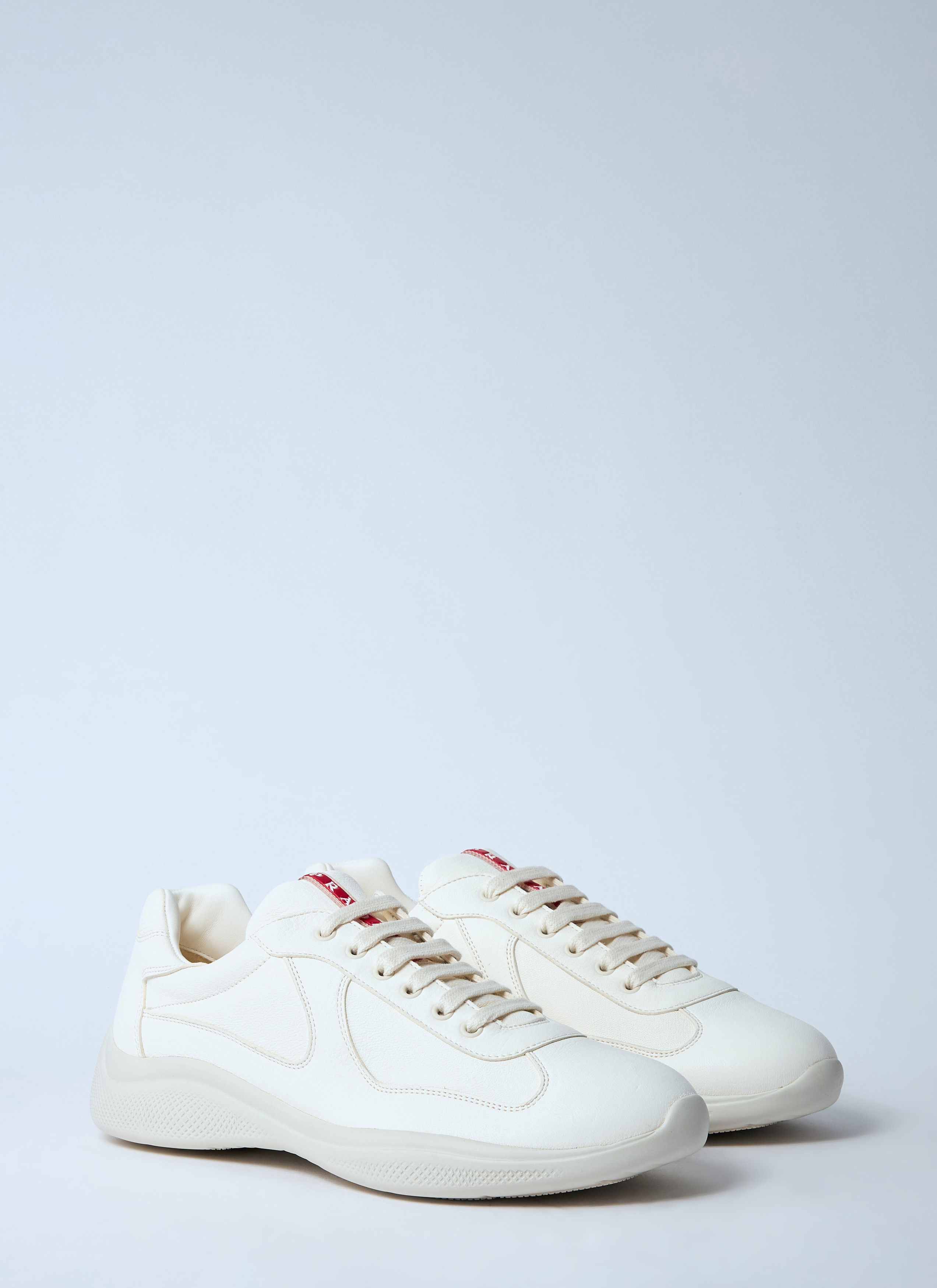 Prada Leather Low-Top Sneakers Size US 11 / EU 44 - 2 Thumbnail