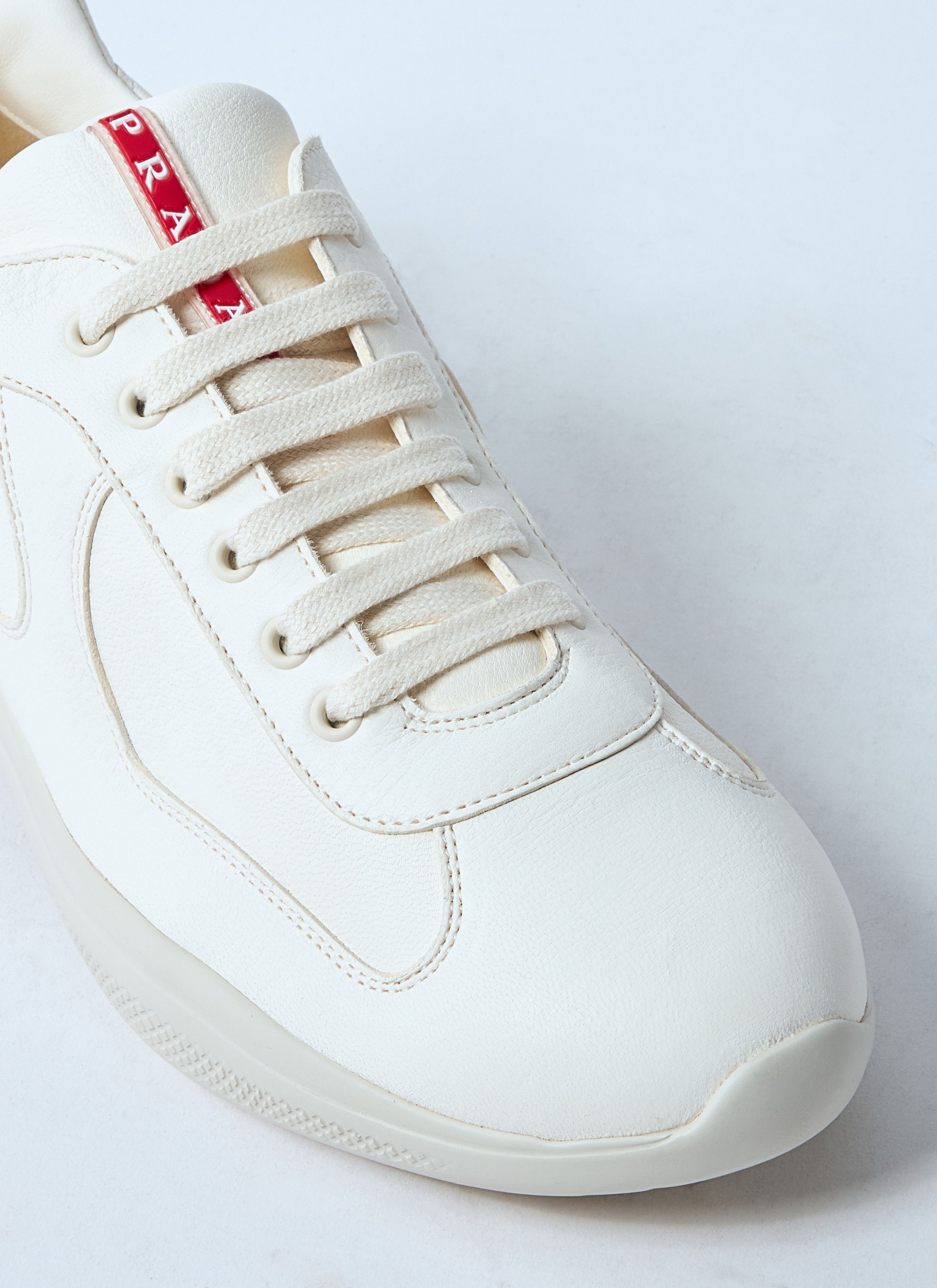 Prada Leather Low-Top Sneakers Size US 12 / EU 45 - 3 Thumbnail