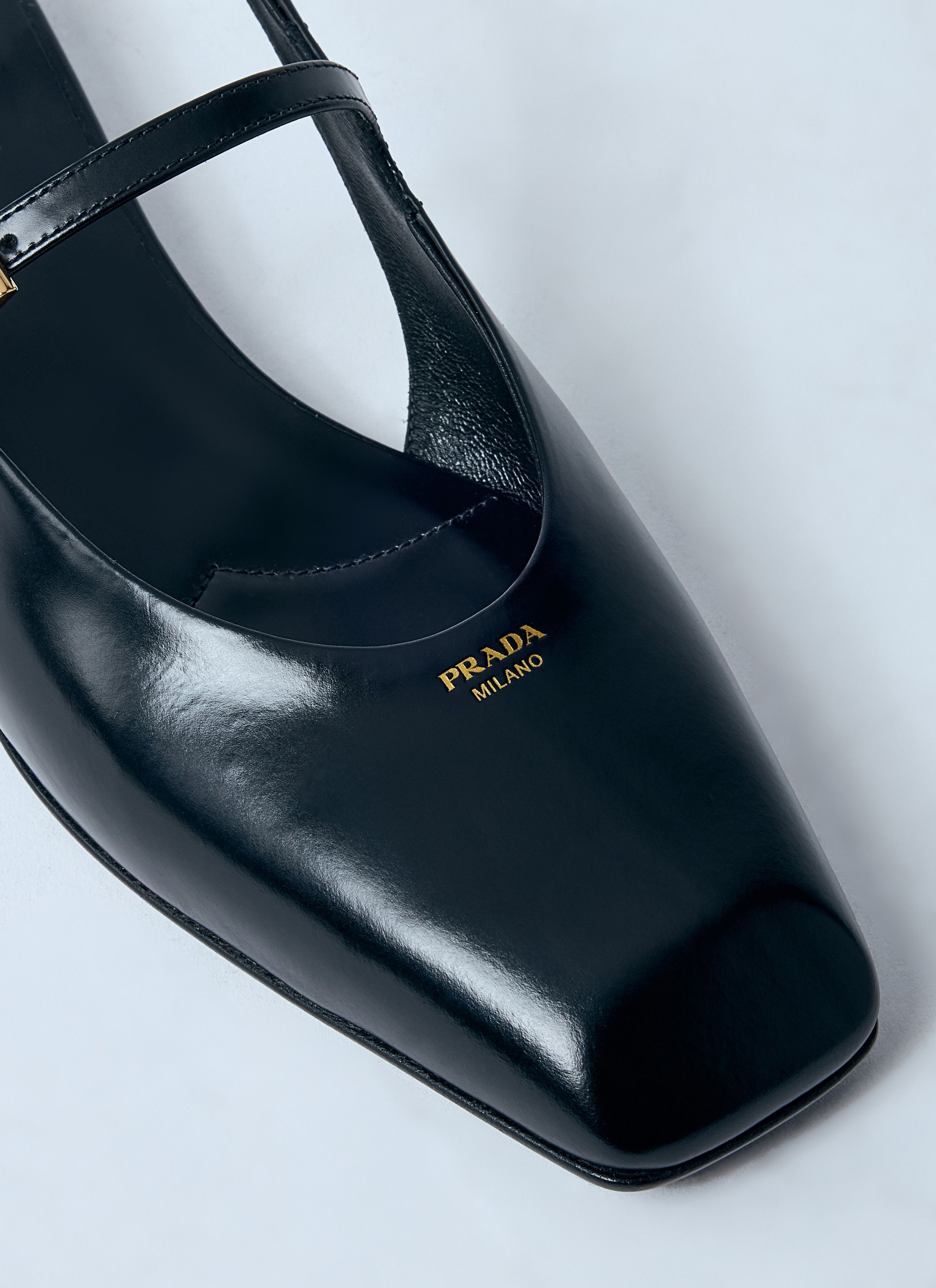 Prada Leather Slingback Ballerina Pumps Size US 8 / IT 38 - 3 Thumbnail