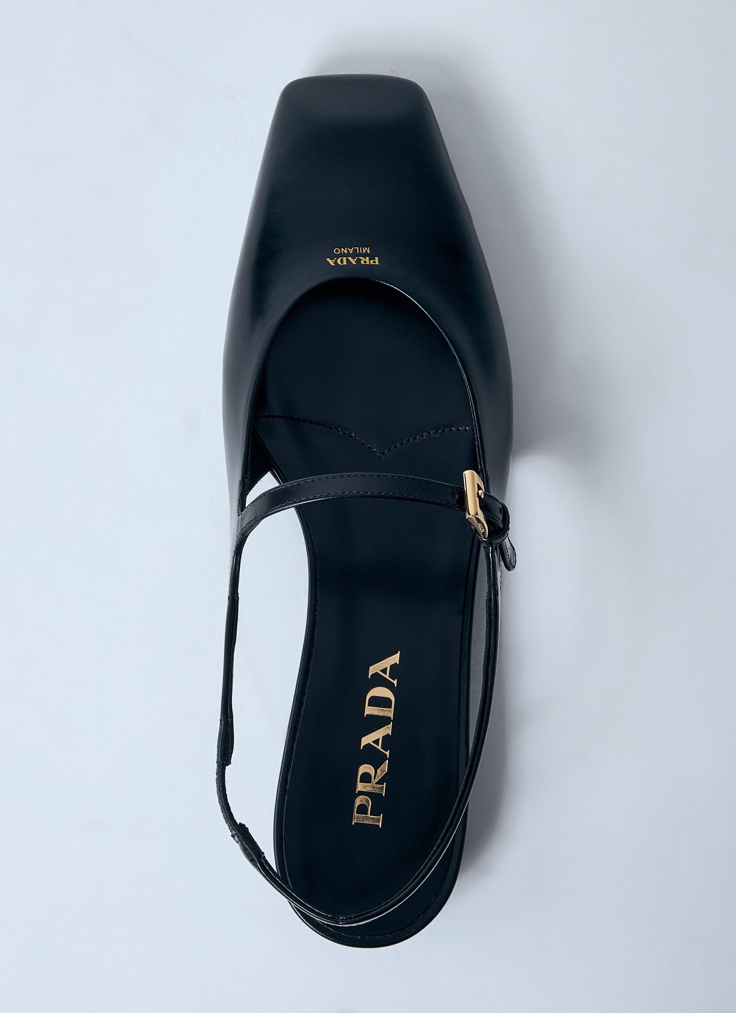 Prada Leather Slingback Ballerina Pumps Size US 8 / IT 38 - 5 Thumbnail