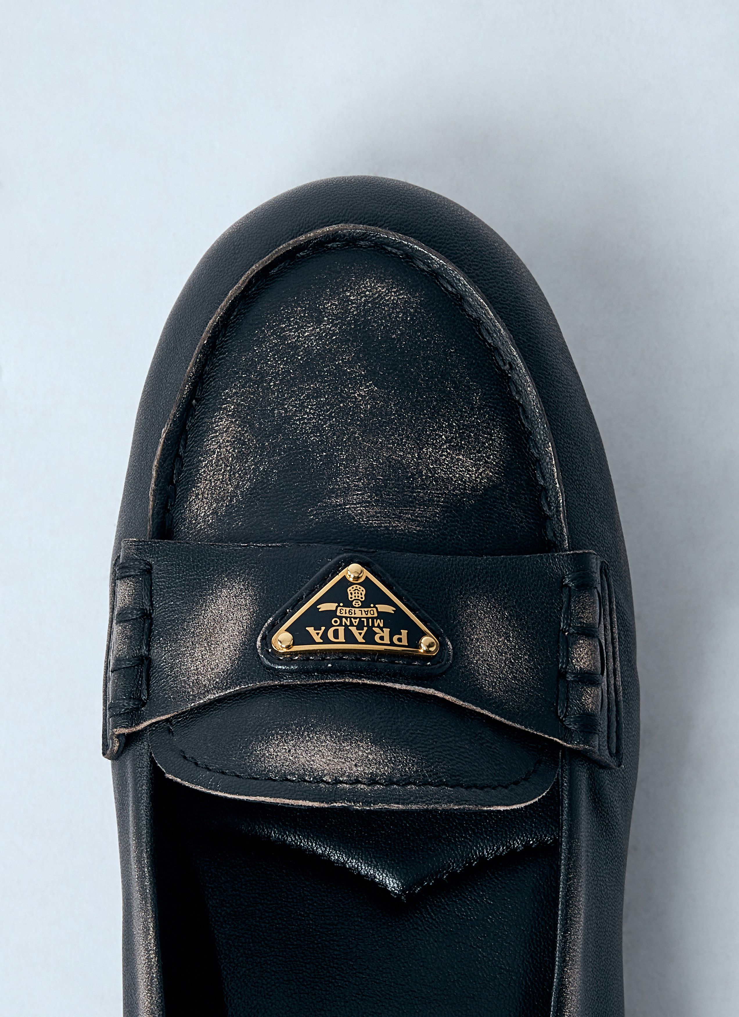 Prada Logo Plaque Loafters Size US 7 / IT 37 - 6 Thumbnail