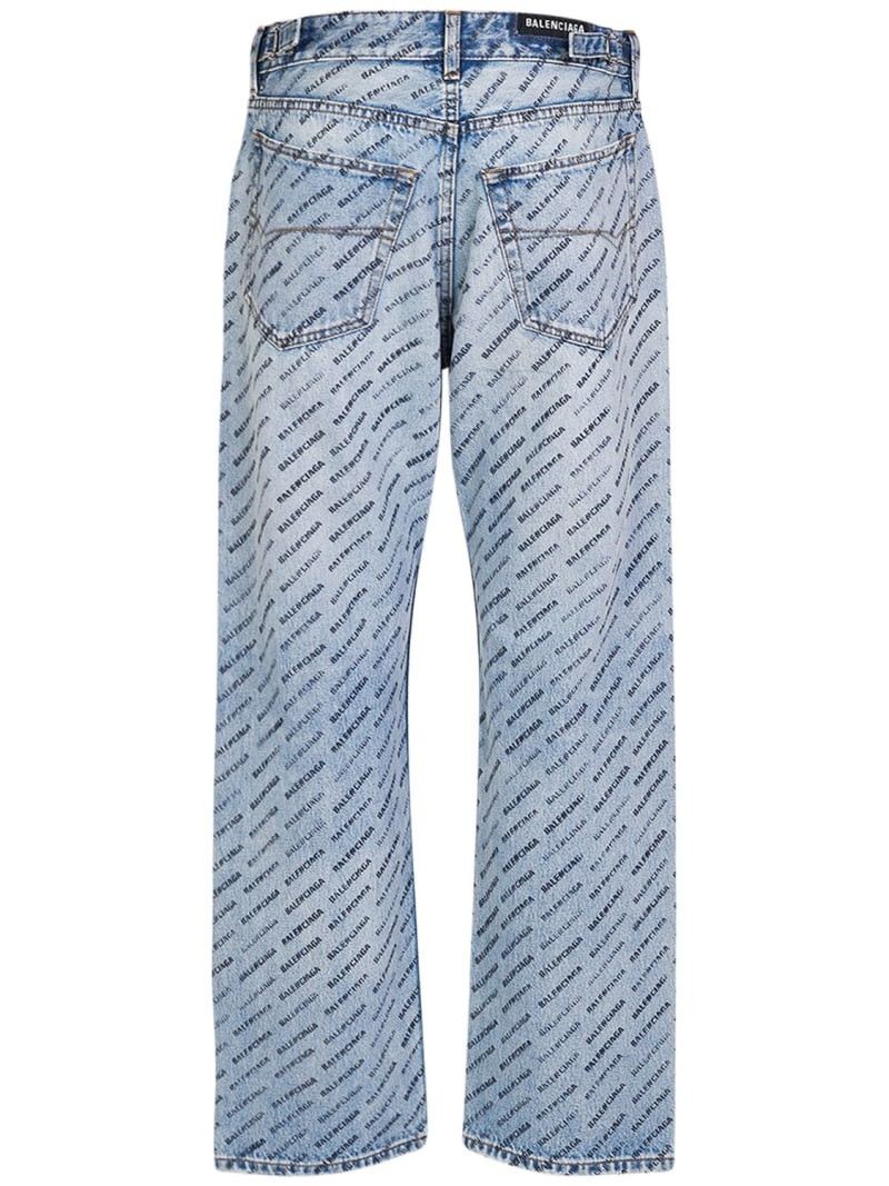 Balenciaga Stencil Allover Logo Loose Fit Buckle Pants Jeans Size US 30 / EU 46 - 2 Thumbnail