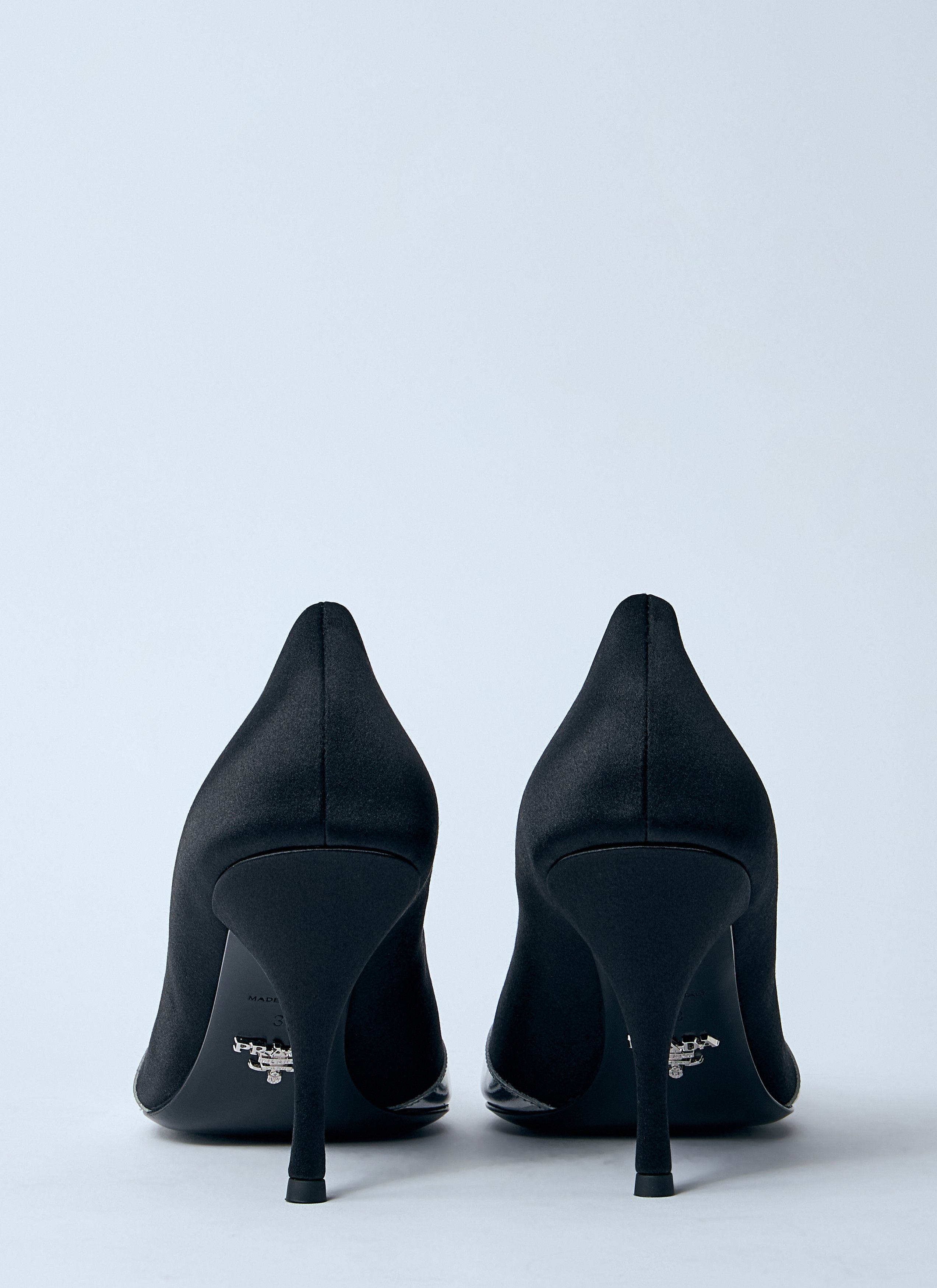 Prada Satin And Metallic Heeled Pumps Size US 8 / IT 38 - 5 Thumbnail