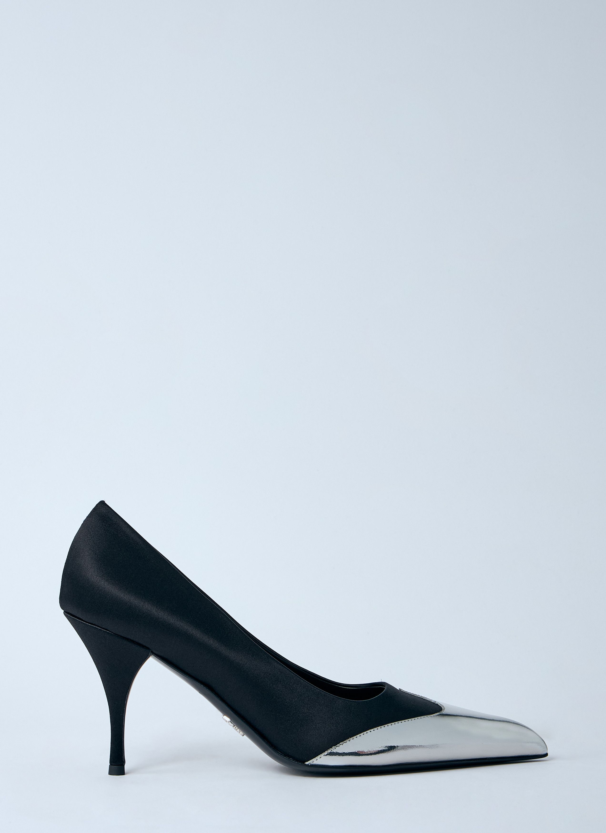 Prada Satin And Metallic Heeled Pumps Size US 8 / IT 38 - 7 Thumbnail