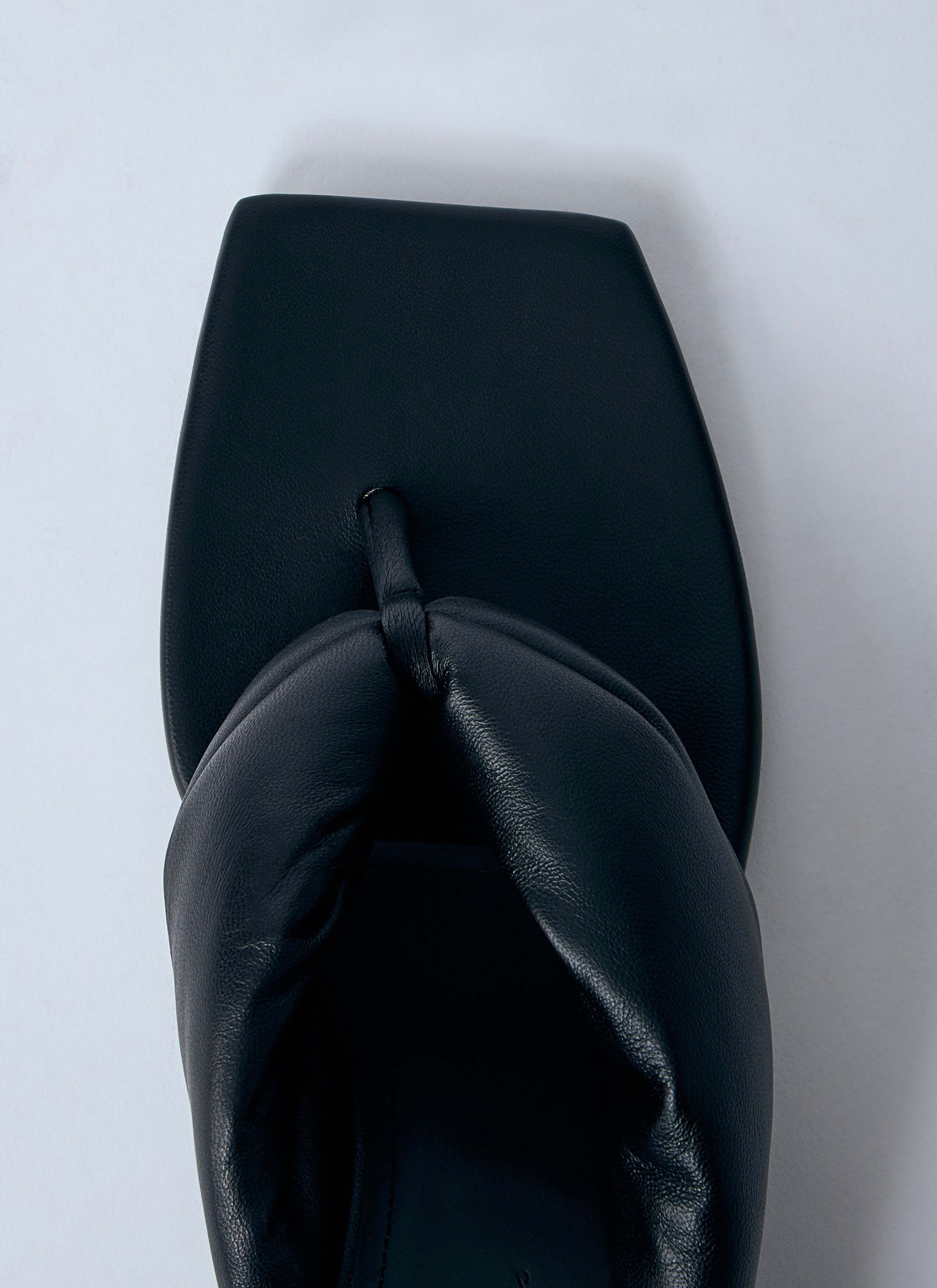 Rick Owens Leather Thong Wedge Sandals Size US 7 / IT 37 - 6 Thumbnail