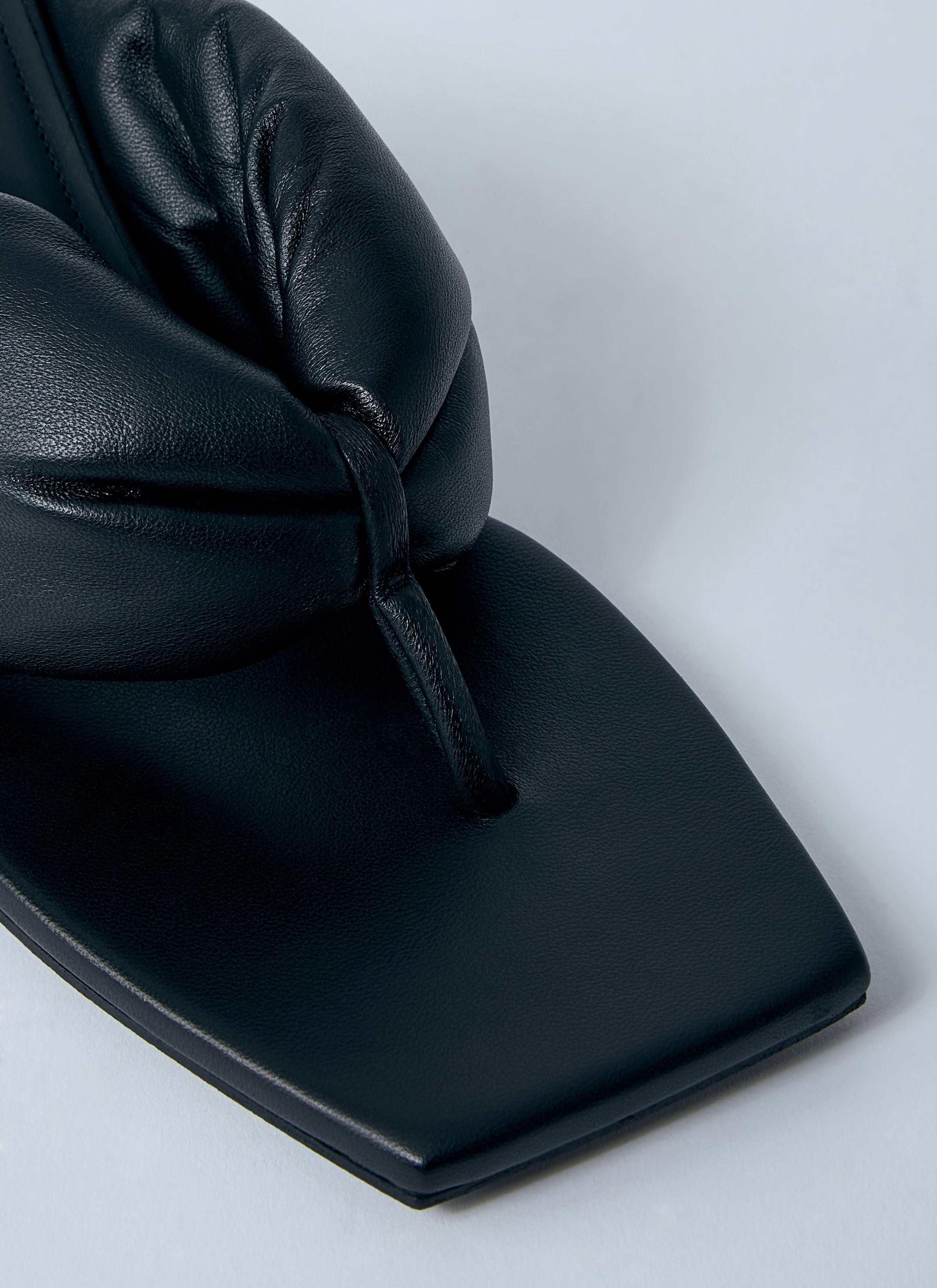 Rick Owens Leather Thong Wedge Sandals Size US 7 / IT 37 - 3 Thumbnail