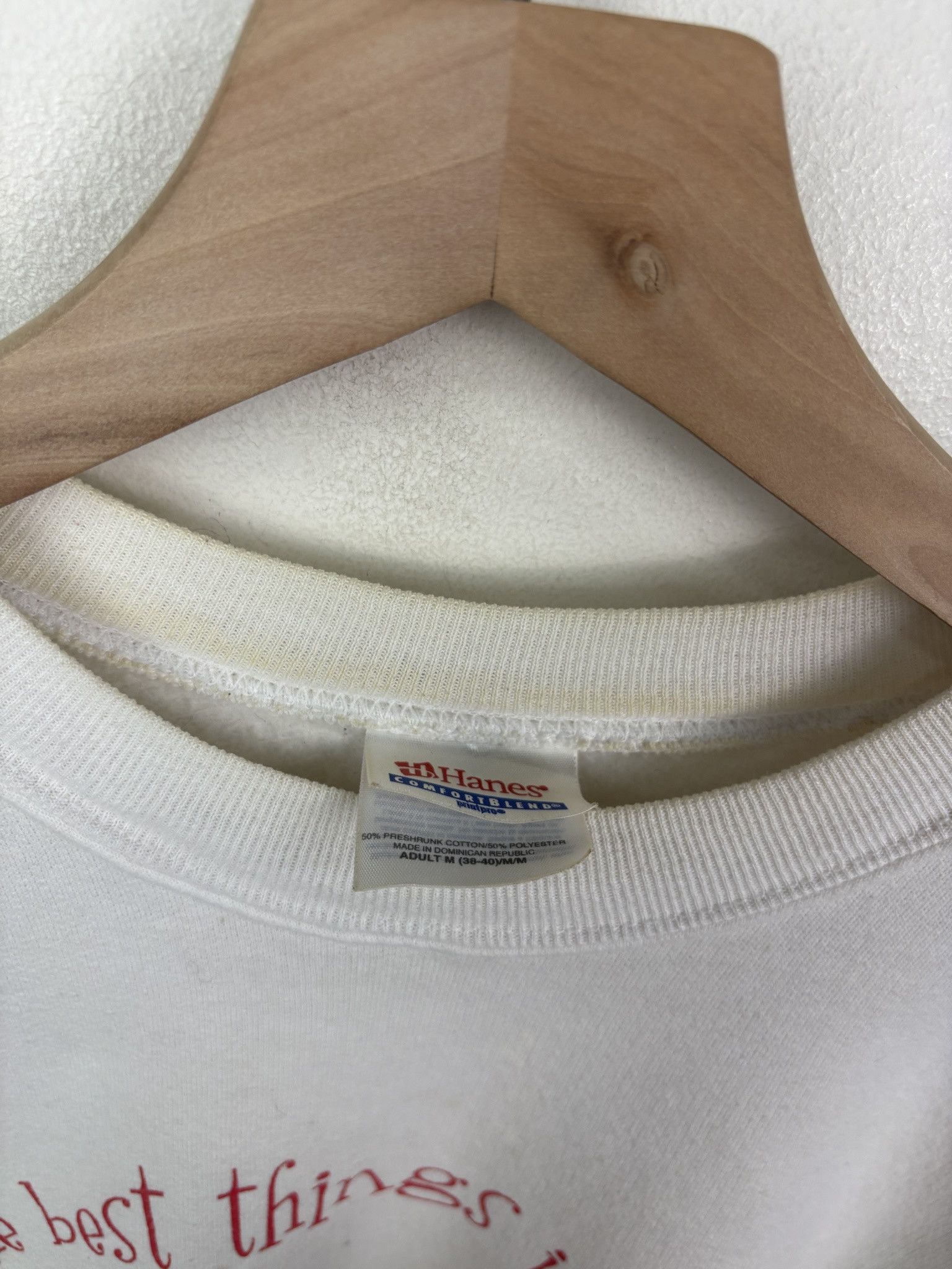 Hanes × Vintage Vintage 90's "The Best Things In Life Are God,Friends, And A Hot Cup Of Coffee Size US M / EU 48-50 / 2 - 2 Thumbnail