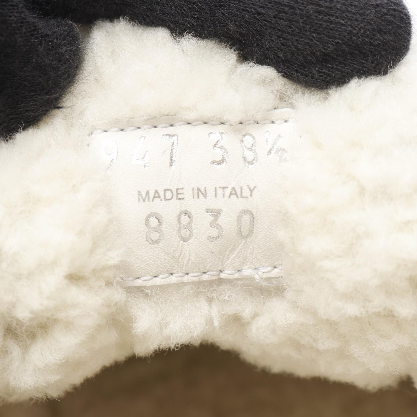 Prada Prada Prada Triangle Logo Leather Fur Sneakers Leather Shoes 1E947E Size ONE SIZE - 6 Thumbnail