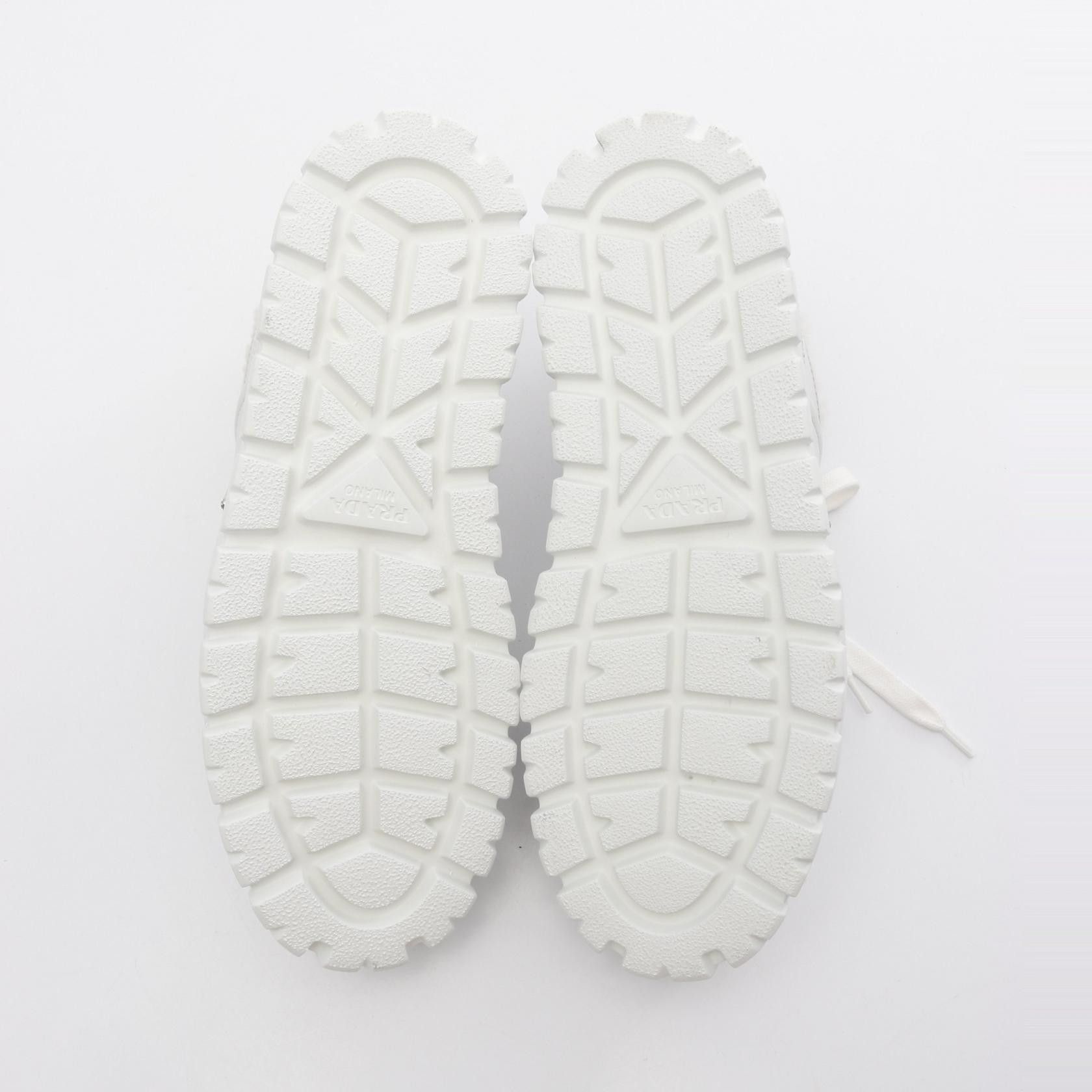 Prada Prada Prada Triangle Logo Leather Fur Sneakers Leather Shoes 1E947E Size ONE SIZE - 4 Thumbnail