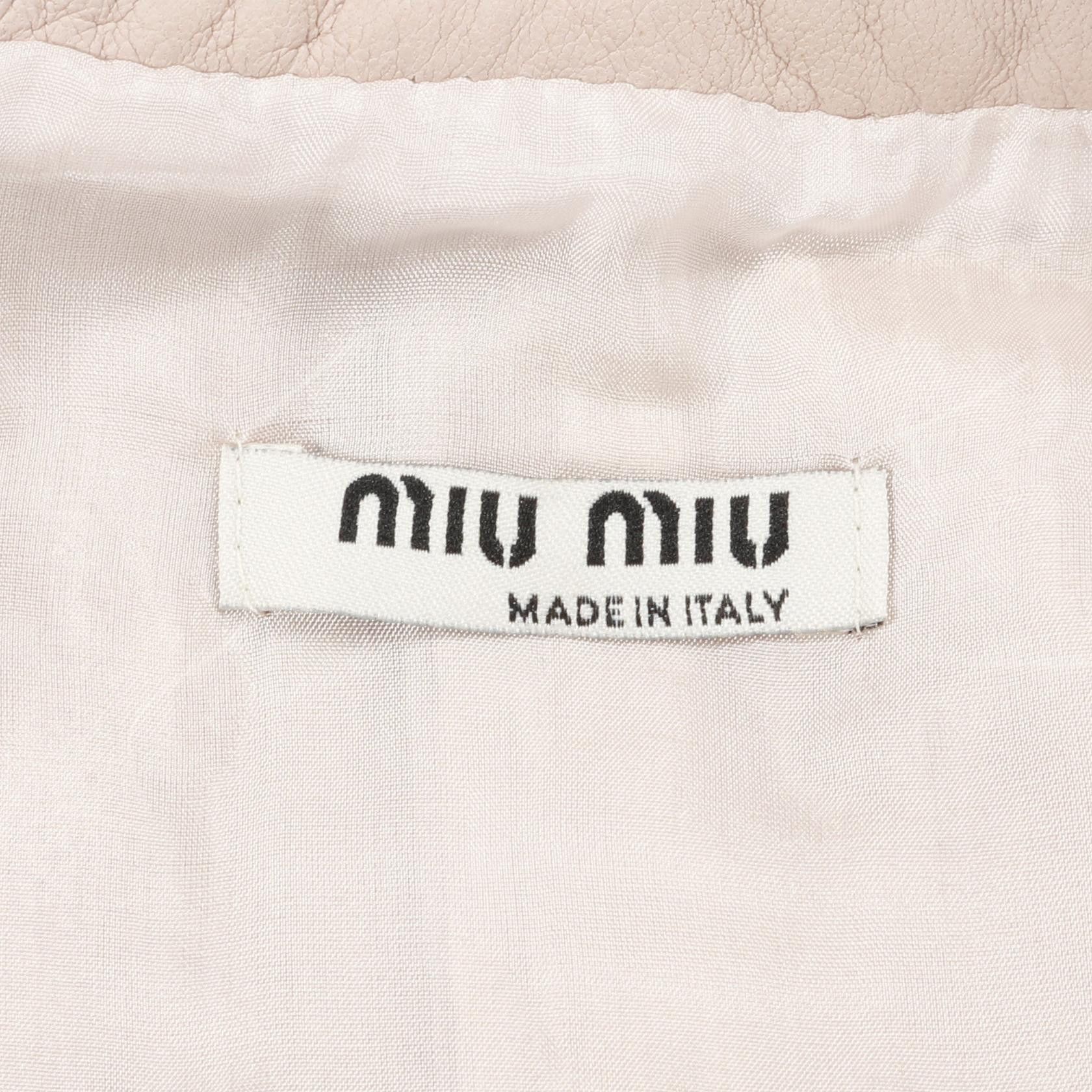 Miu Miu Miu Miu Miu Miu Leather Outerwear Leather Outerwear Size ONE SIZE - 3 Thumbnail