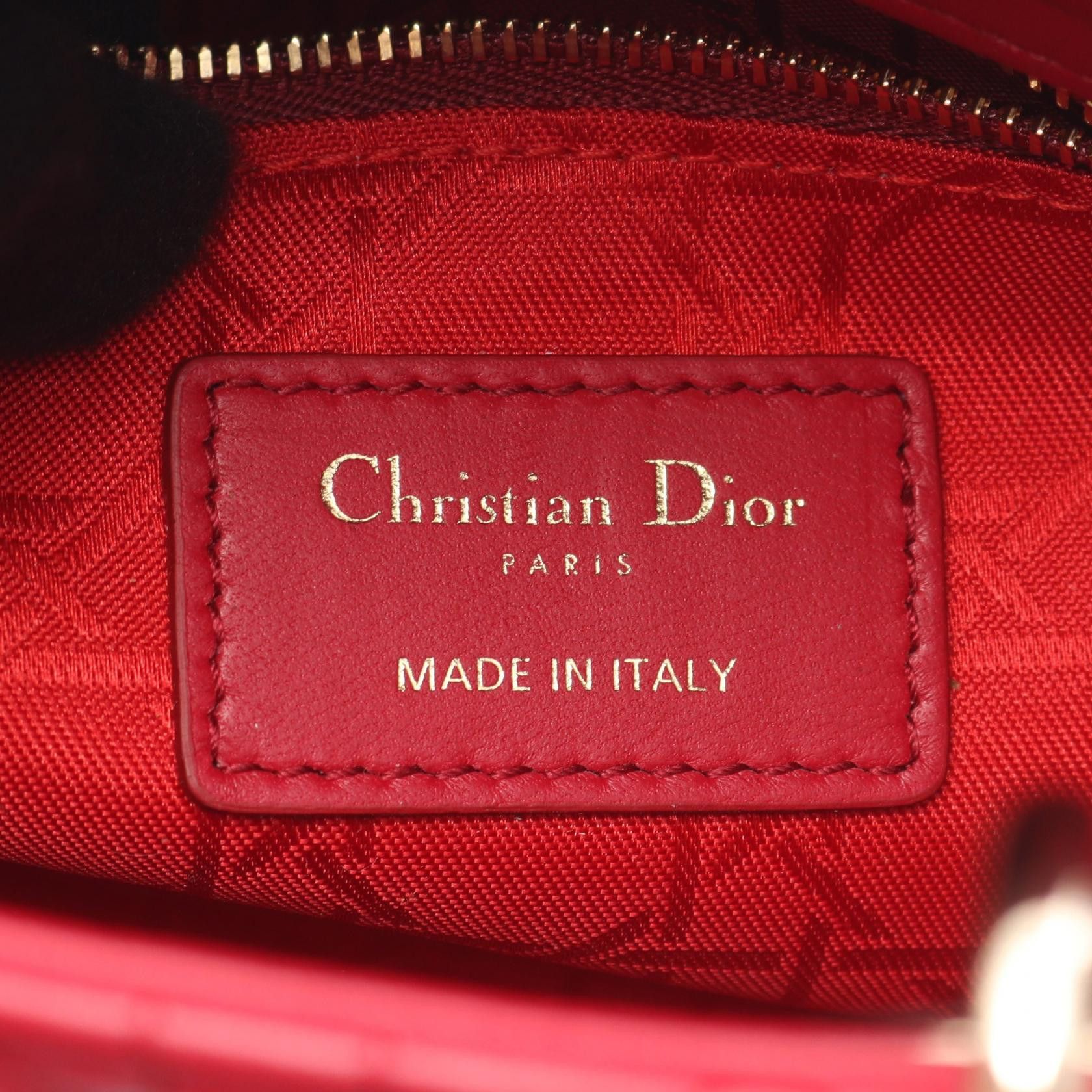 Dior Dior Dior Lady Dior Leather Handbag Leather Handbag Size ONE SIZE - 4 Thumbnail