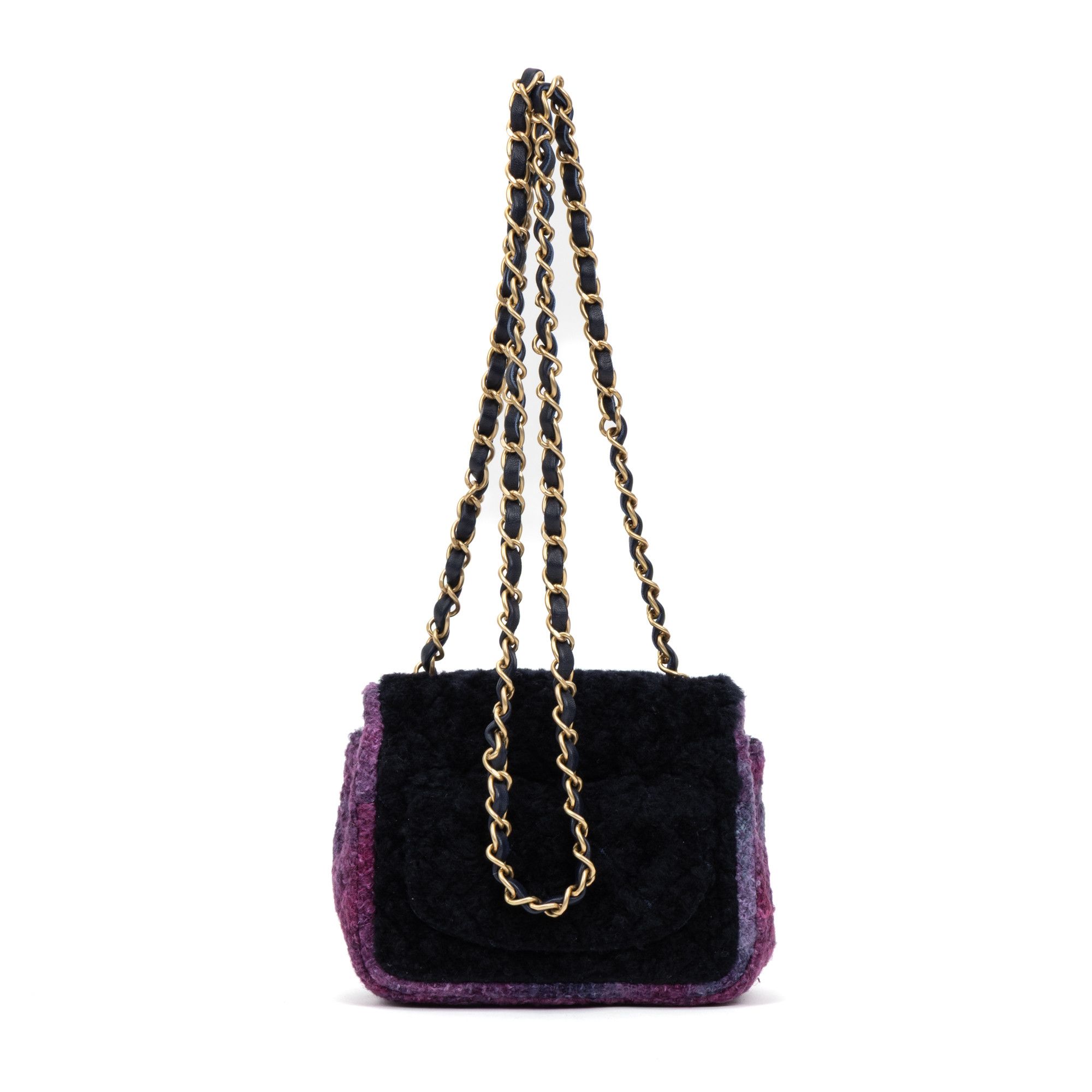 Chanel Rare Shearling Square Single Flap Mini Size ONE SIZE - 2 Thumbnail