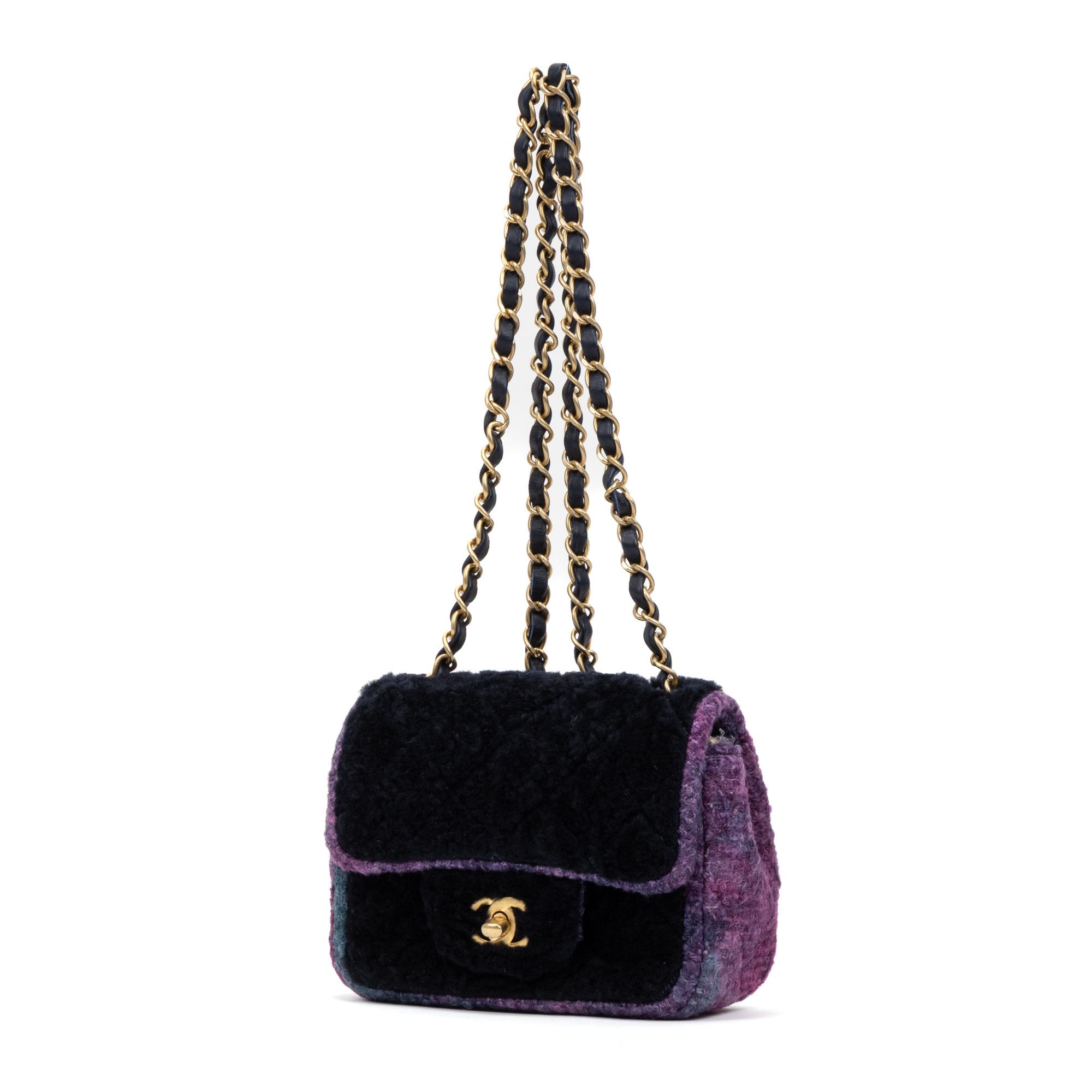 Chanel Rare Shearling Square Single Flap Mini Size ONE SIZE - 3 Thumbnail