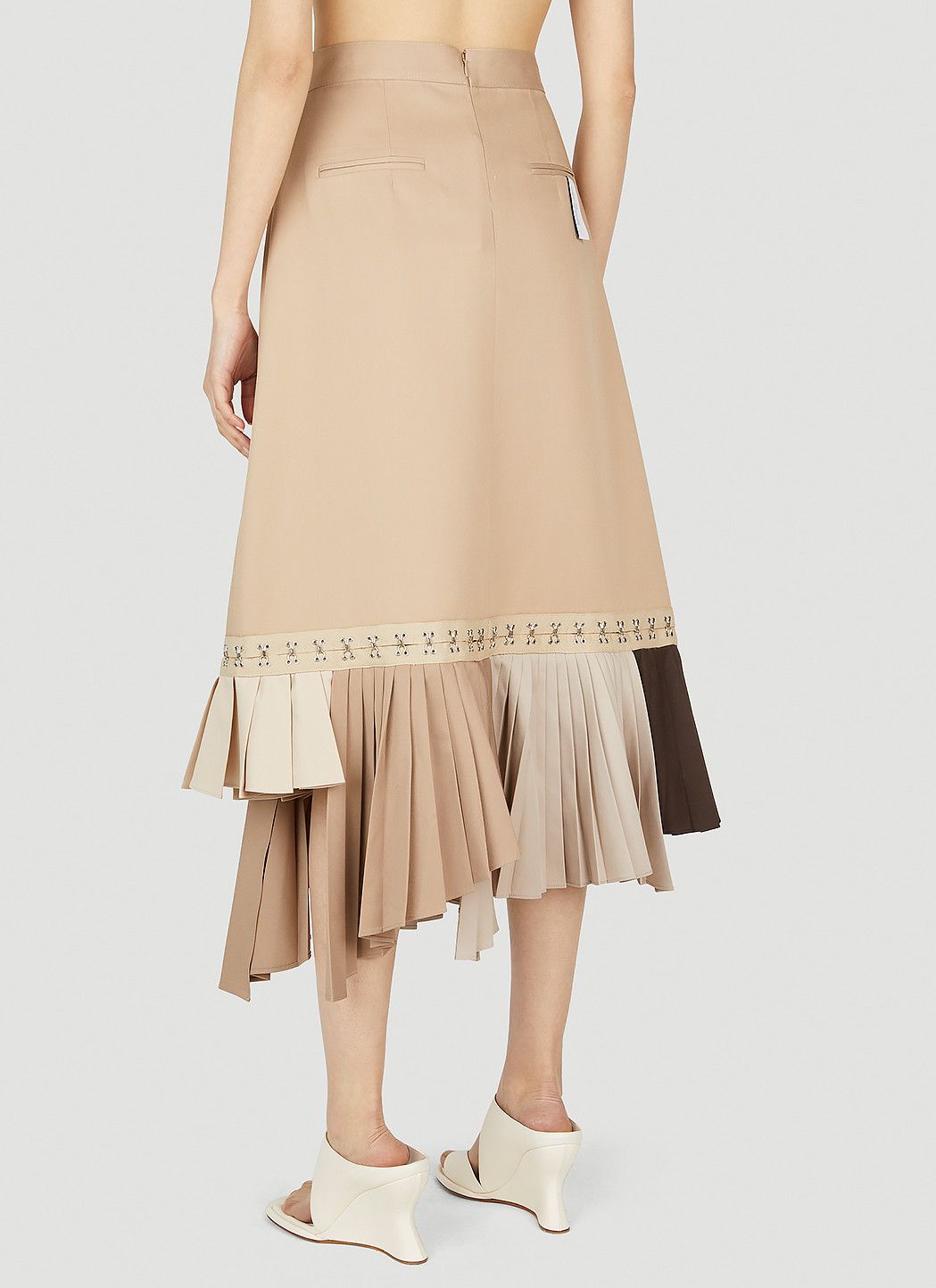 rokh Hook And Eye Tape Pleat Skirt Size 34" / US 12 / IT 48 - 4 Thumbnail