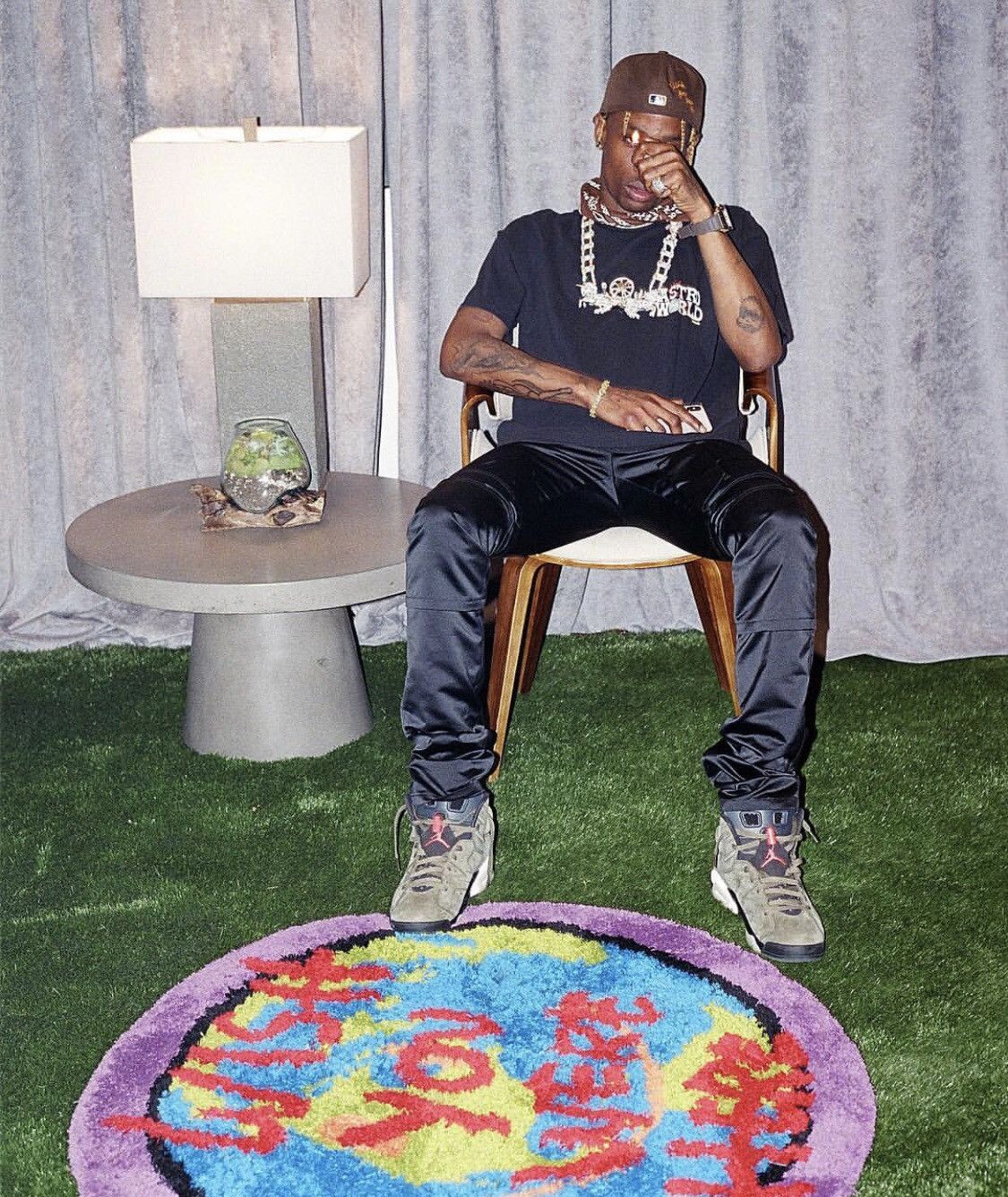 Travis Scott Astroworld Rug - Wish You Were Here Happy Face | Grailed
