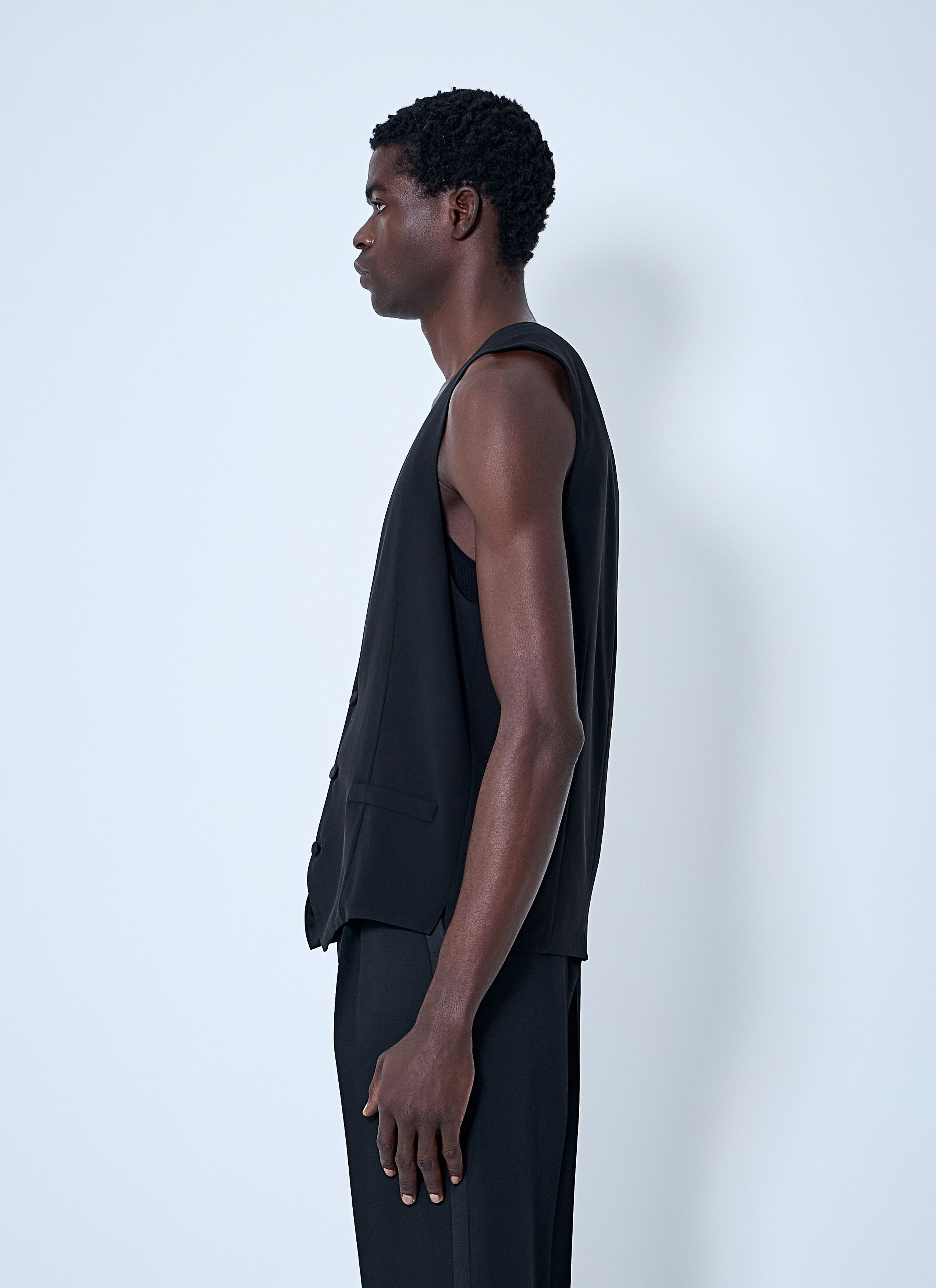 Saint Laurent Paris Silk Crepe Waistcoat Size US L / EU 52-54 / 3 - 3 Thumbnail