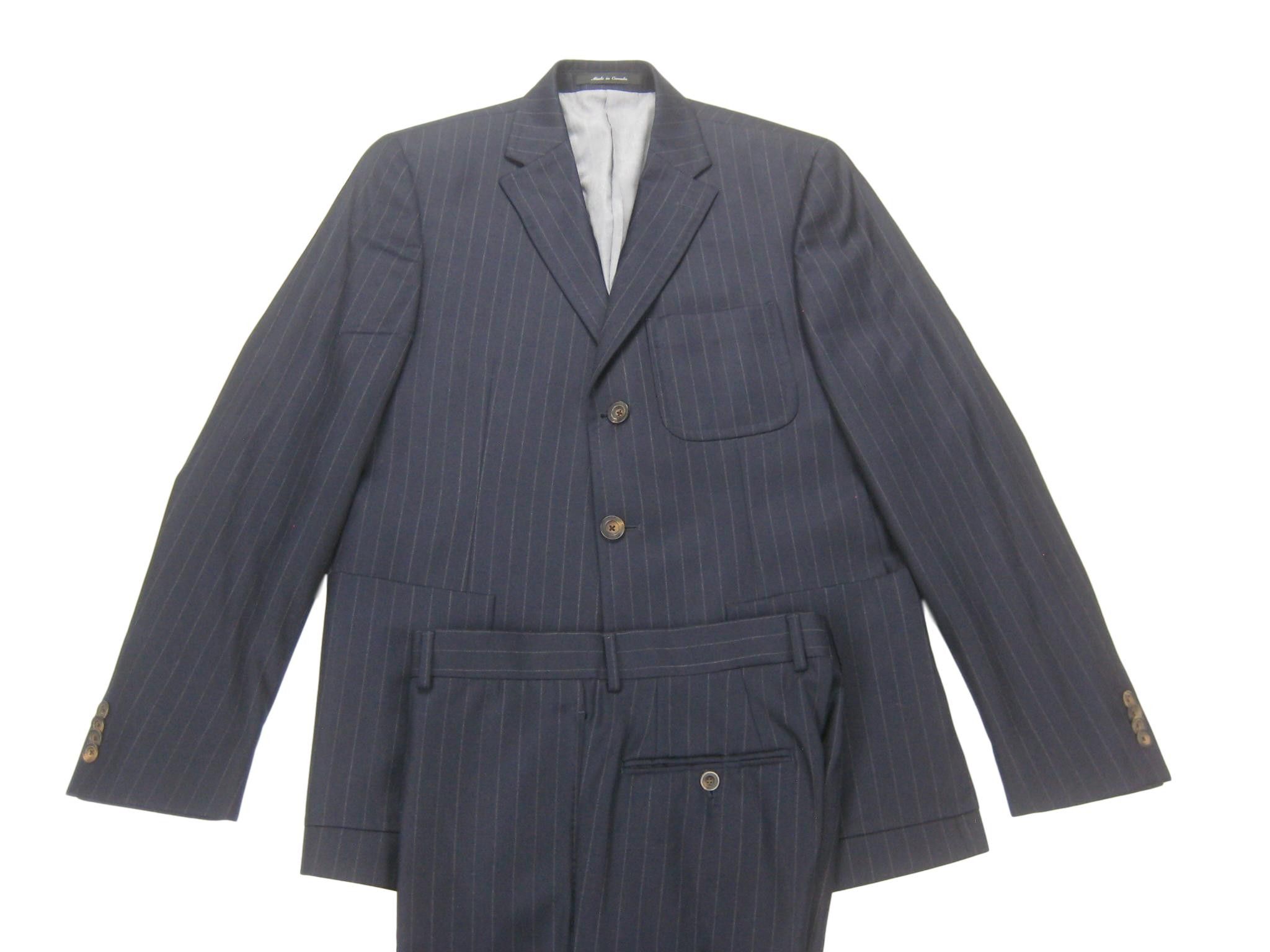 Steven Alan Steven Alan Cooper Suit Navy Wool Chalk Stripe