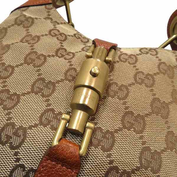 Gucci Gucci Gucci Jackie Leather Canvas Handbag Leather Handbag 120885 Size ONE SIZE - 7 Thumbnail