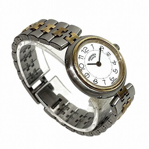 Hermes Hermes Hermes Profil Date SS×GP Metal Quartz Size ONE SIZE - 3 Thumbnail
