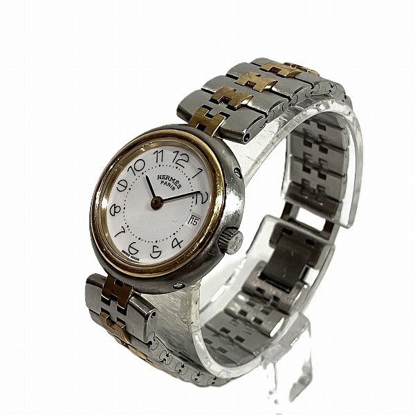 Hermes Hermes Hermes Profil Date SS×GP Metal Quartz Size ONE SIZE - 2 Thumbnail