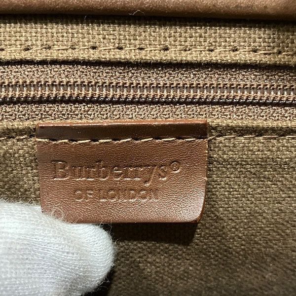 Burberry Burberry Burberry Check PVC Leather Shoulder Bag Canvas Shoulder Bag Size ONE SIZE - 4 Thumbnail