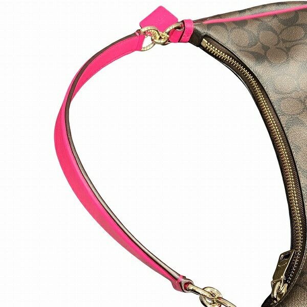 Coach Coach Coach Signature PVC 2way Bag Leather Shoulder Bag F23856 Size ONE SIZE - 9 Thumbnail