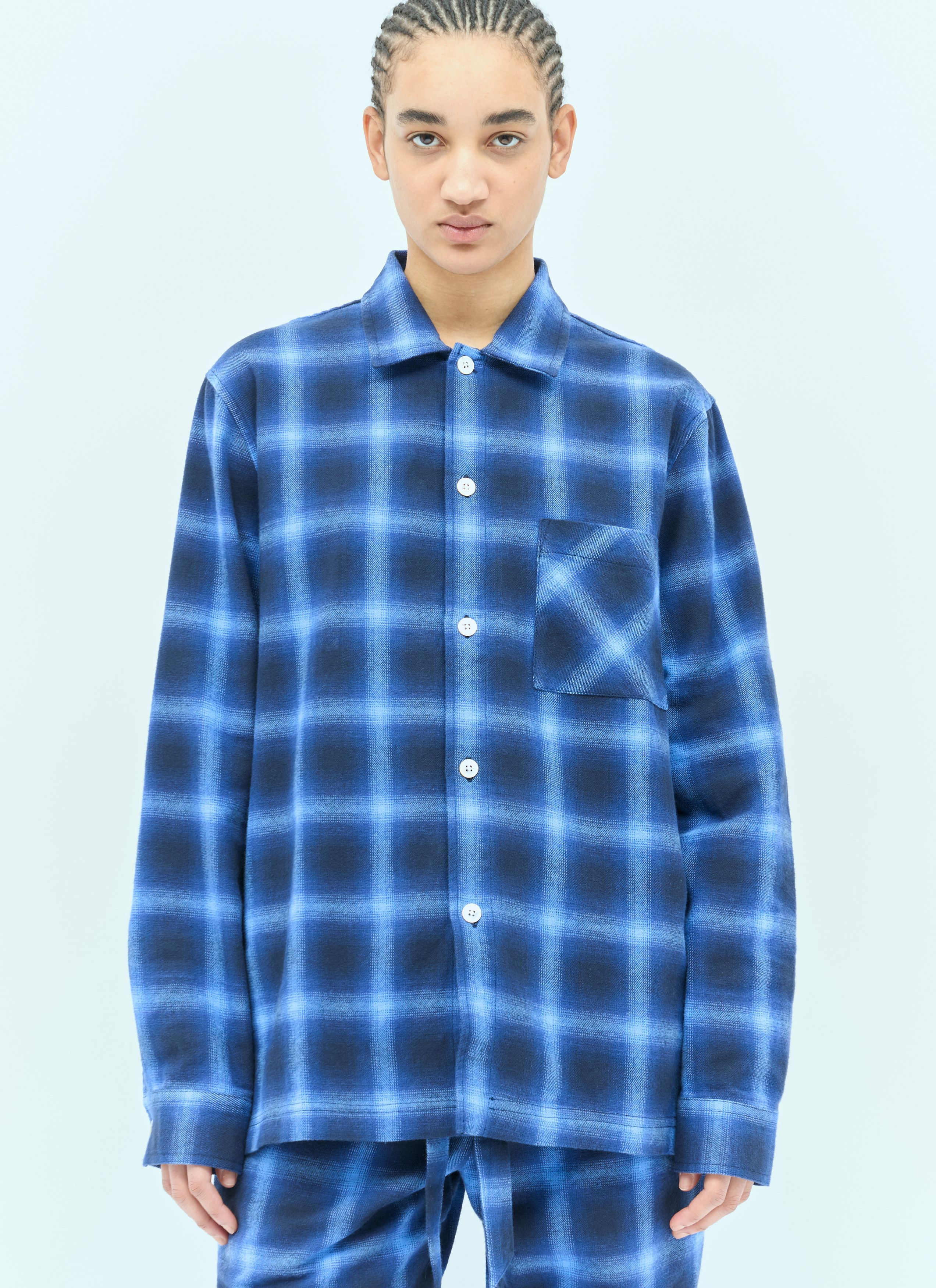 Tekla Plaid Pyjama Shirt Size M / US 6-8 / IT 42-44 - 7 Thumbnail