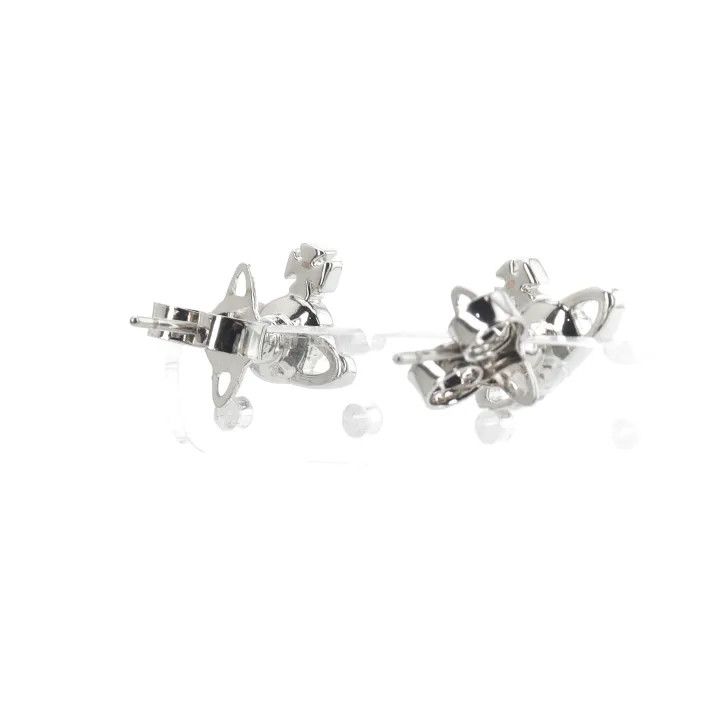 Vivienne Westwood Vivienne Westwood Nano Saturn Stud Earrings Silver 0079 Size ONE SIZE - 2 Thumbnail