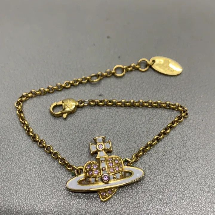 Vivienne Westwood Vivienne Westwood Brass Logo Bracelet for Women 0079 Size ONE SIZE - 7 Thumbnail