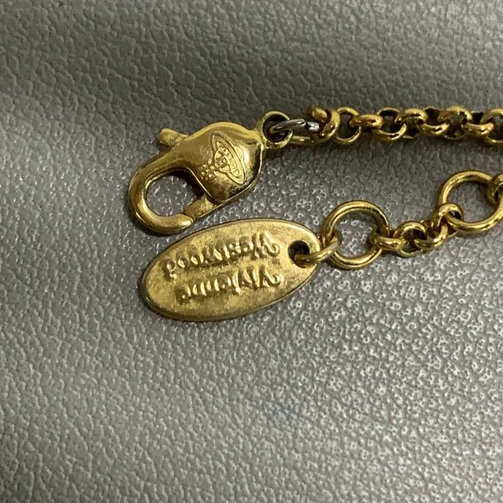 Vivienne Westwood Vivienne Westwood Brass Logo Bracelet for Women 0079 Size ONE SIZE - 4 Thumbnail